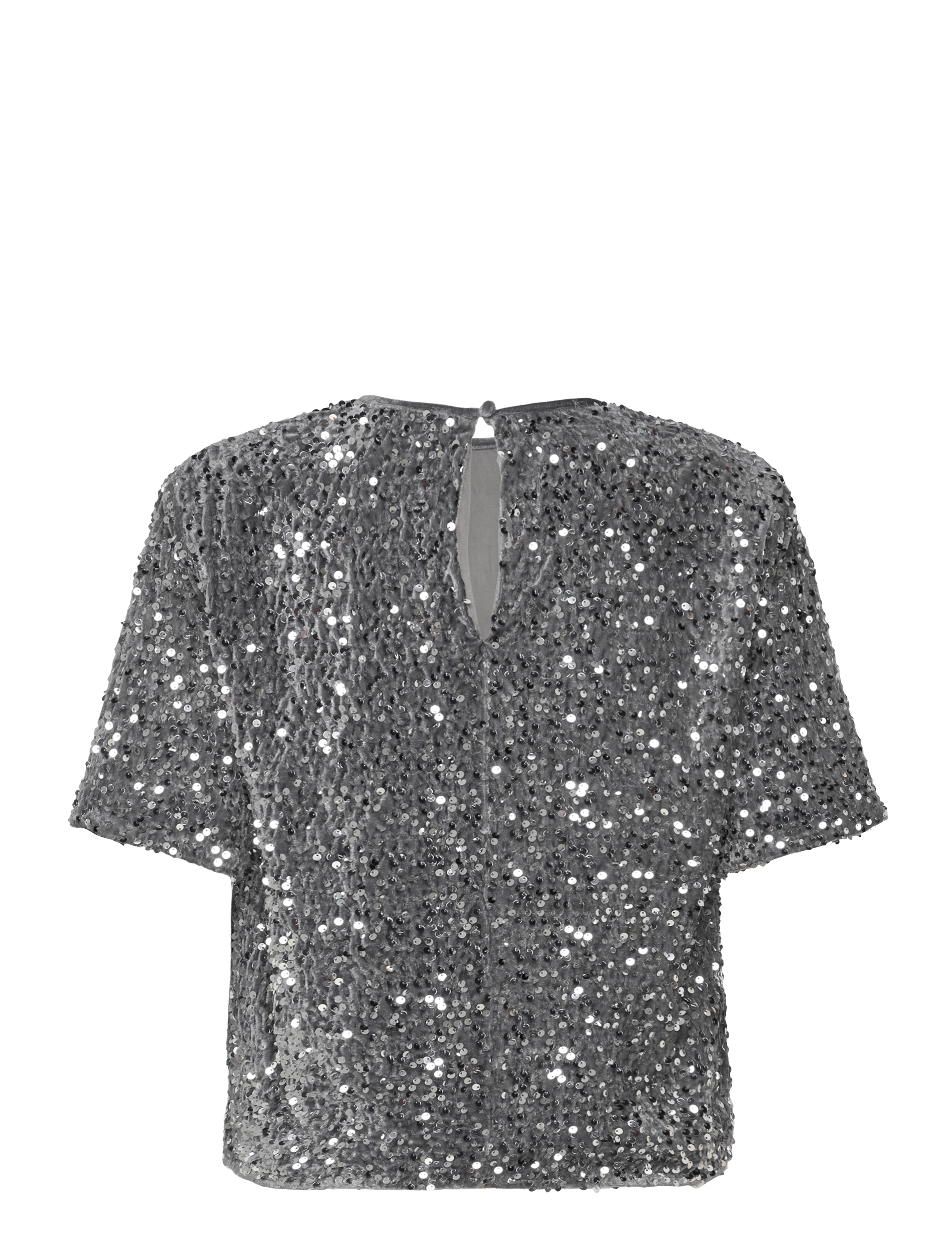 NORR - Milan tee - t-shirts - silver - 1