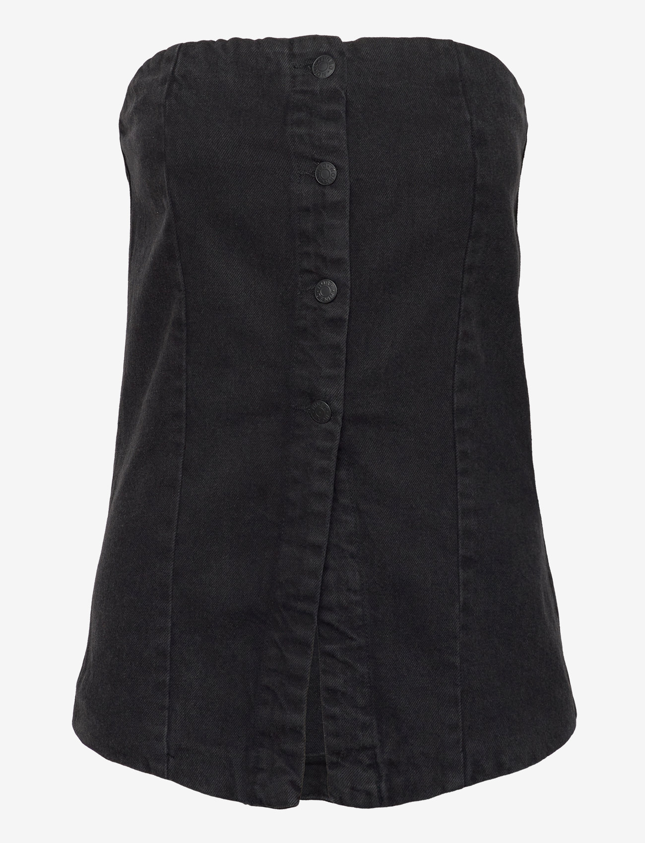 NORR - Ninni long tube top - Ärmlösa blusar - black washed - 0
