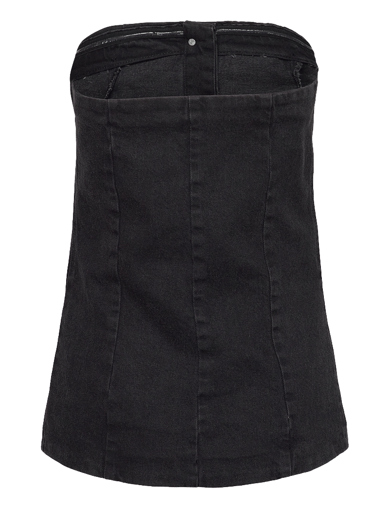 NORR - Ninni long tube top - Ärmlösa blusar - black washed - 1