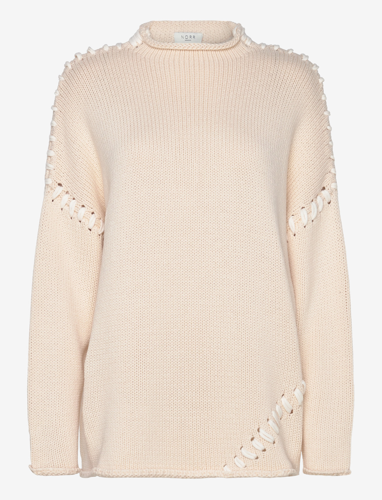 NORR - Strings knit top - autumn clothing - off-white - 0