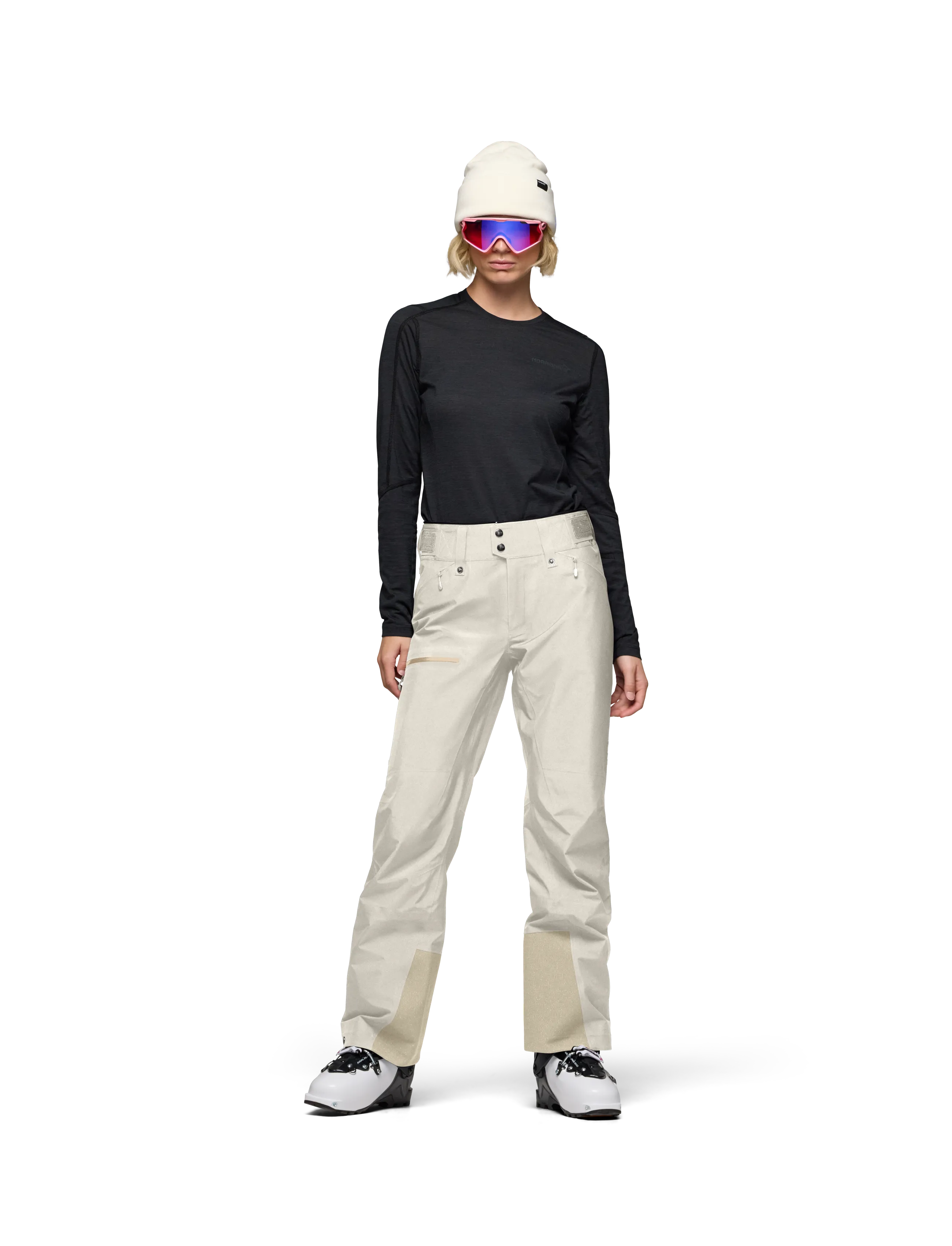 Norrøna Lofoten Gore-Tex Pants W's, Kvinder, Skibukser, Cream, Str: S