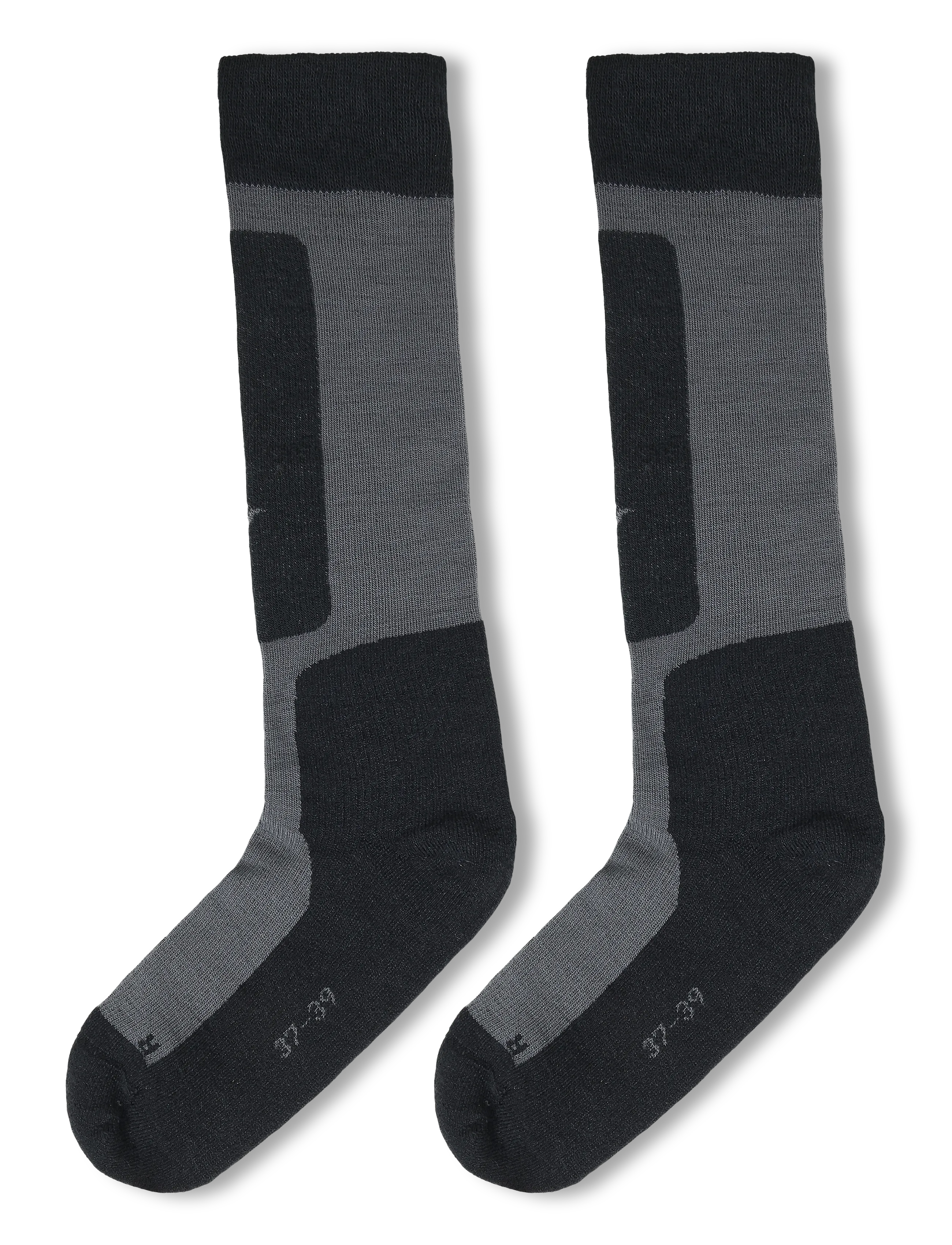 Norrøna - lofoten mid merinoUll long Socks - spordisokid - caviar black/iron gate - 1