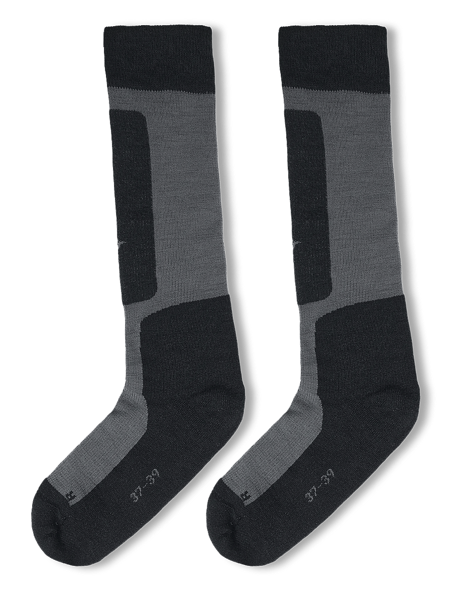 Norrøna - lofoten mid merinoUll long Socks - spordisokid - caviar black/iron gate - 1