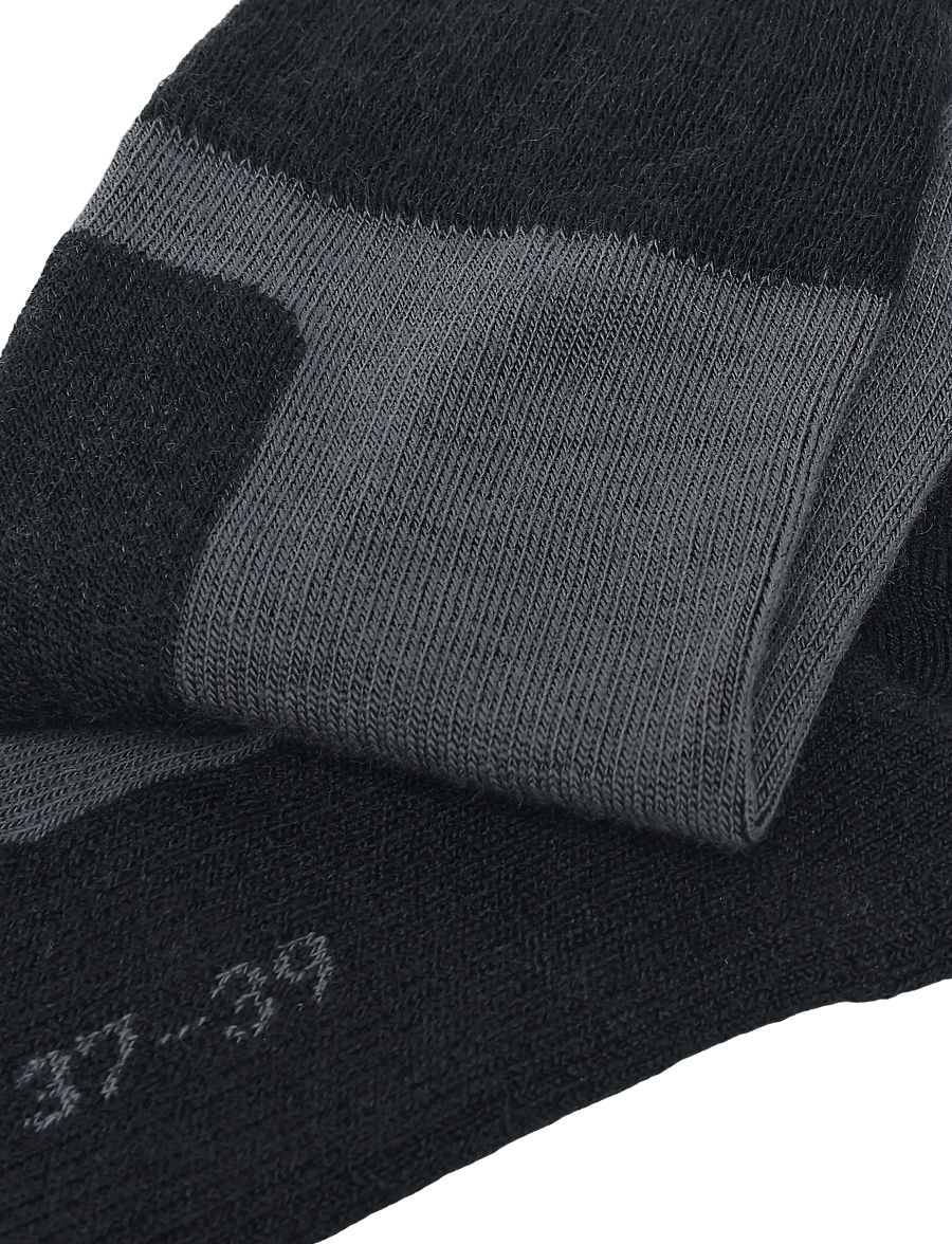 Norrøna - lofoten mid merinoUll long Socks - spordisokid - caviar black/iron gate - 2