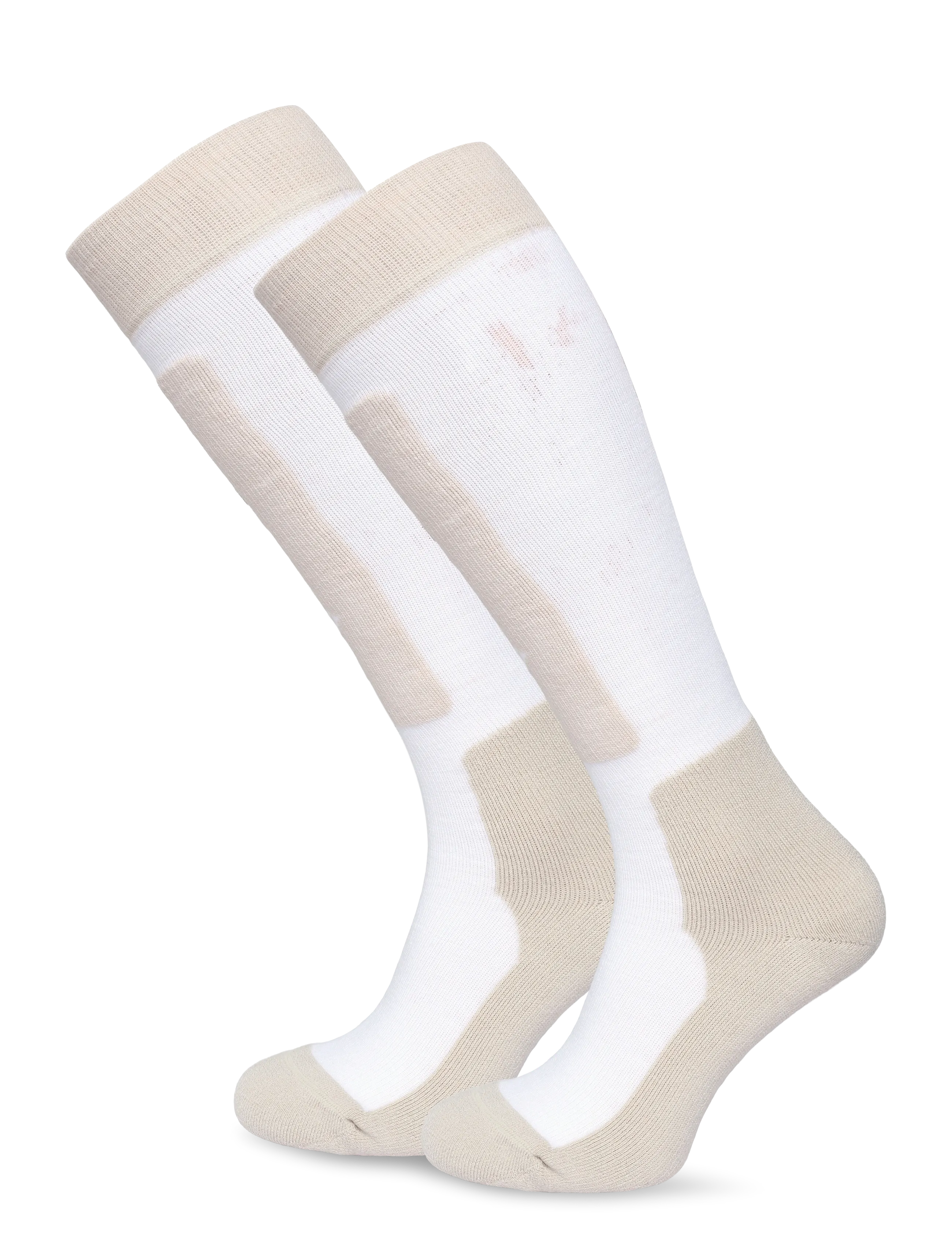 Norrøna lofoten mid merinoUll long Socks - Sport socks - SNOW WHITE/OATMEAL / white