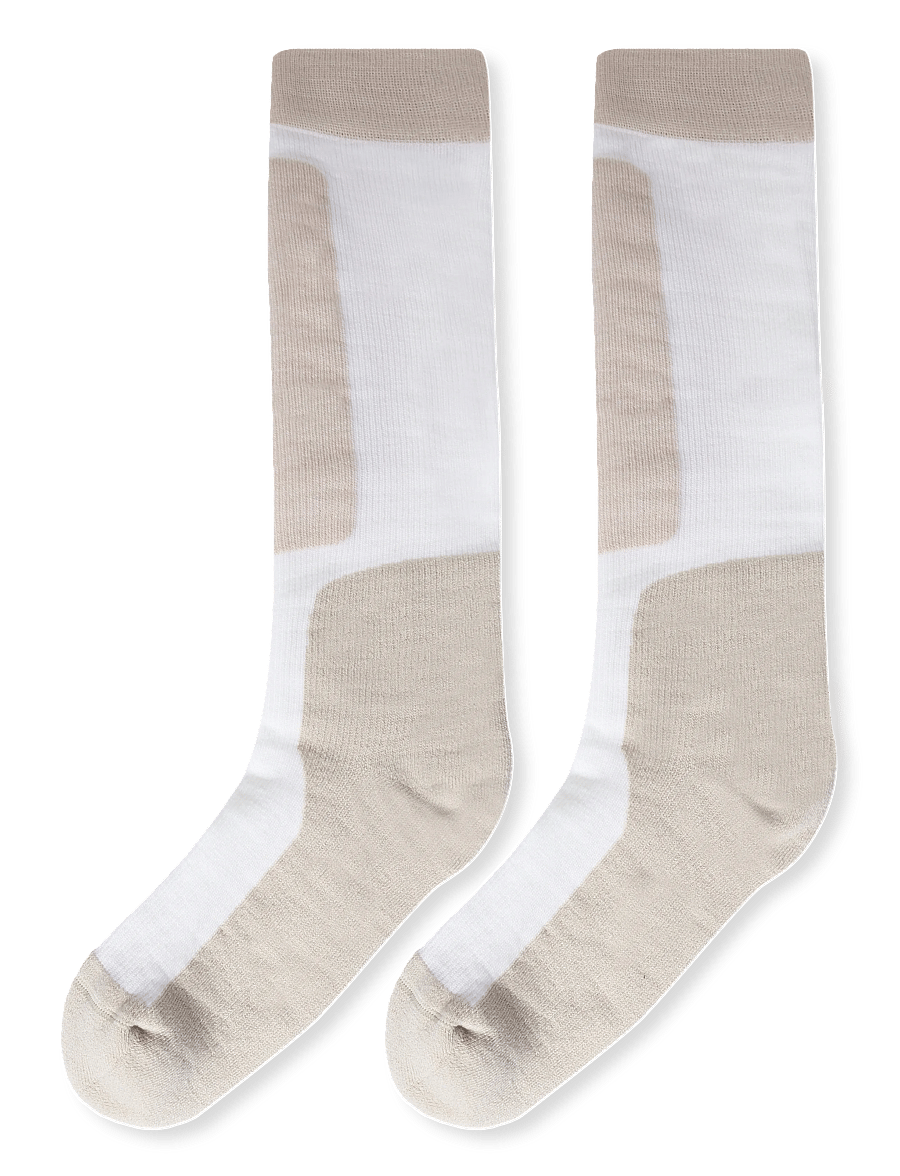 Norrøna - lofoten mid merinoUll long Socks - strümpfe - snow white/oatmeal - 1