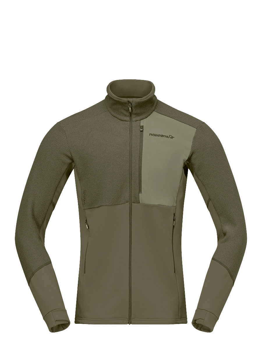 Norrøna - lofoten warm2 Jacket M's - fleece og mellemlag - olive night/deep lichen green - 1