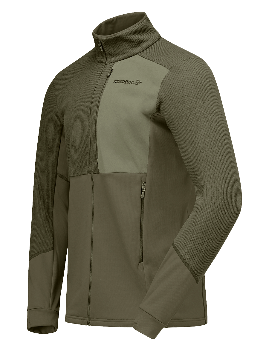 Norrøna - lofoten warm2 Jacket M's - fleece og mellemlag - olive night/deep lichen green - 3