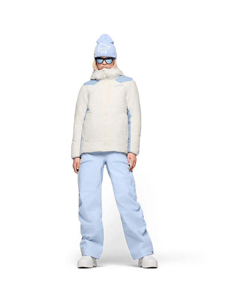 Norrøna - tamok thermo80 Zip Hood W's - ski-kleidung - whisper white/cashmere blue - 0