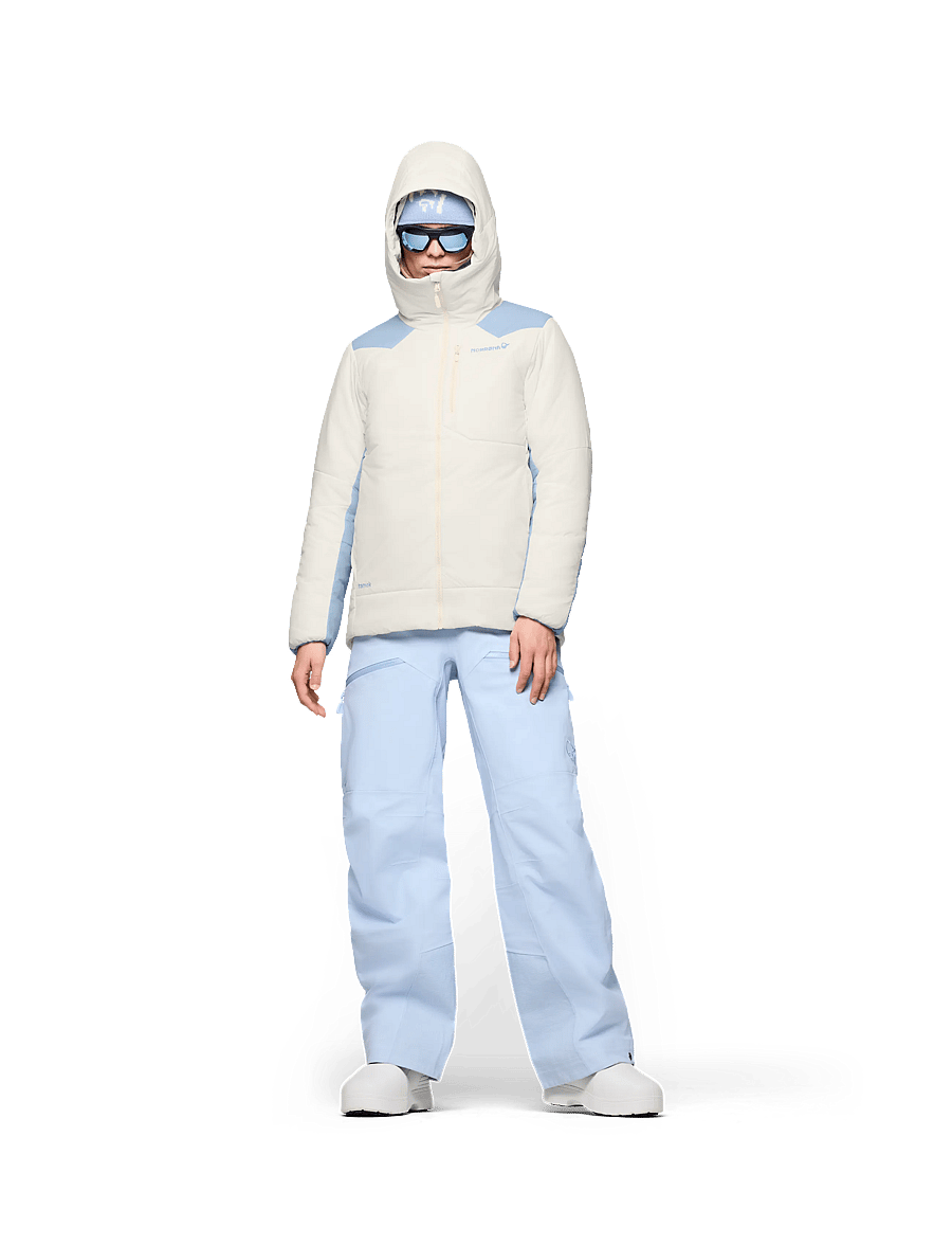 Norrøna - tamok thermo80 Zip Hood W's - ski-kleidung - whisper white/cashmere blue - 4