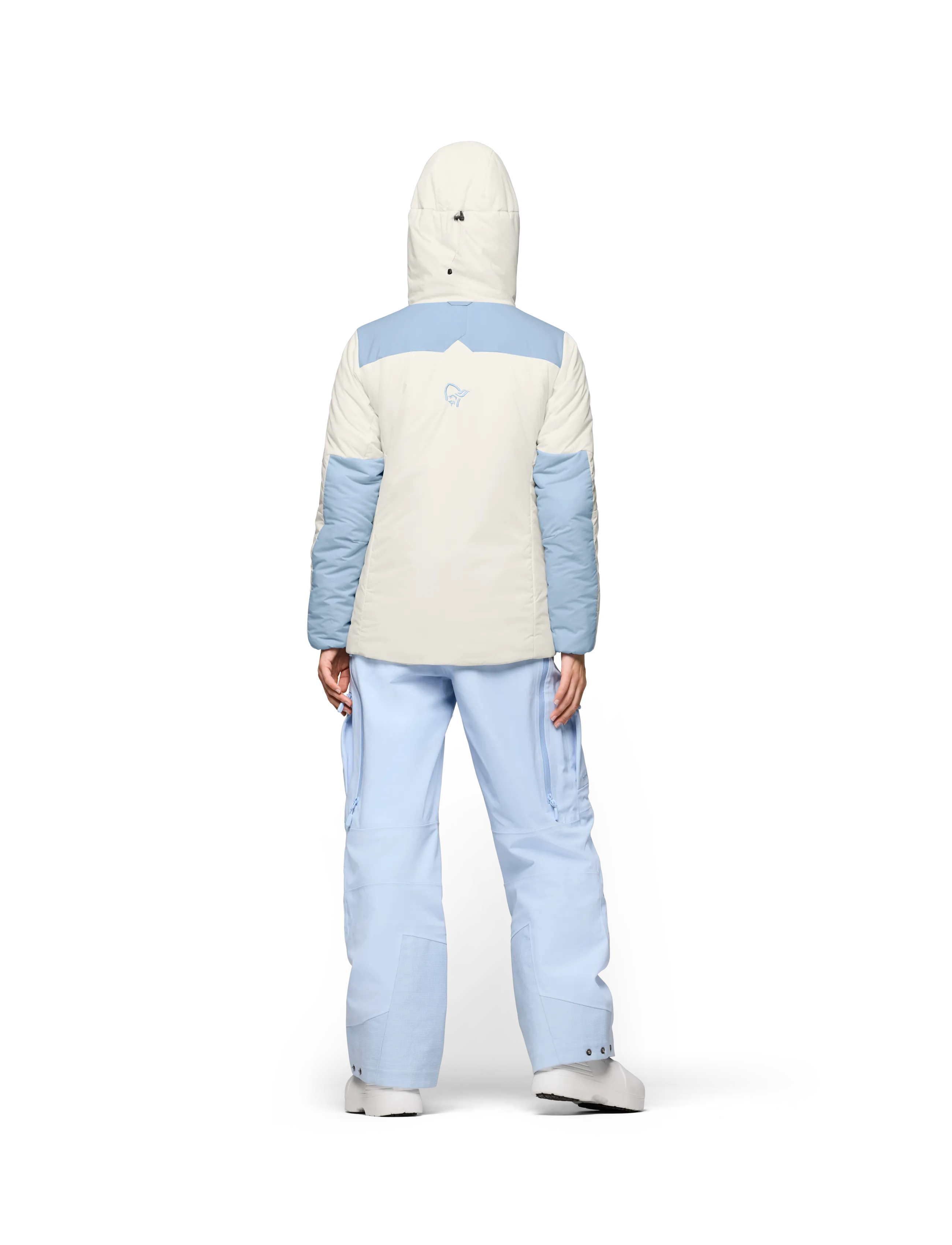 Norrøna - tamok thermo80 Zip Hood W's - ski-kleidung - whisper white/cashmere blue - 5
