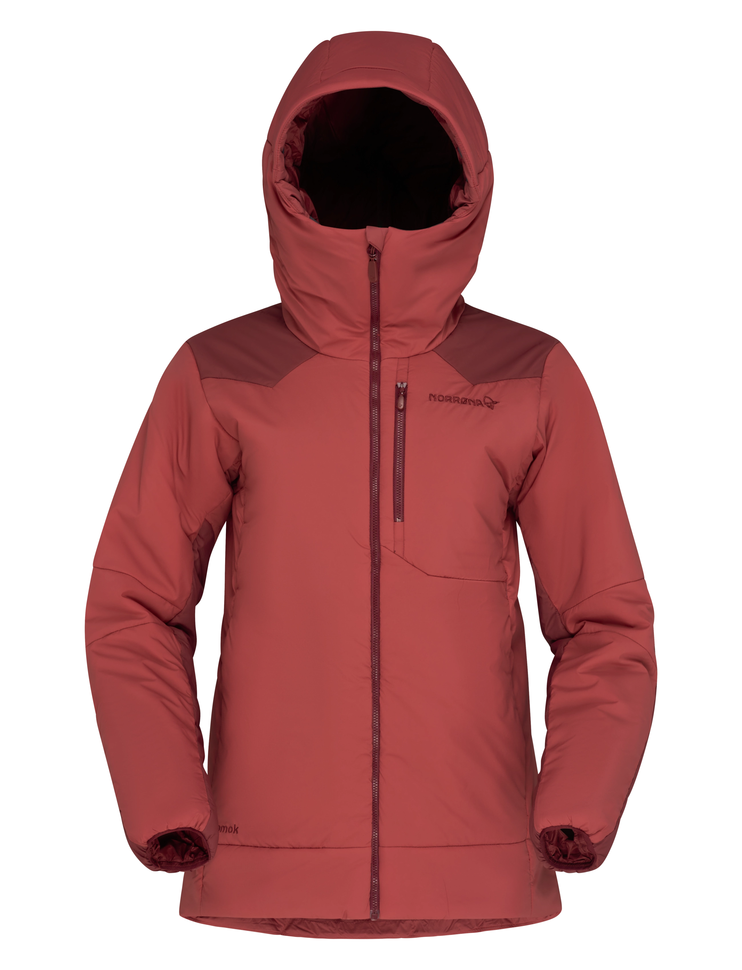 Norrøna tamok thermo80 Zip Hood W's - Jacken - COWHIDE/PORT / burgundy