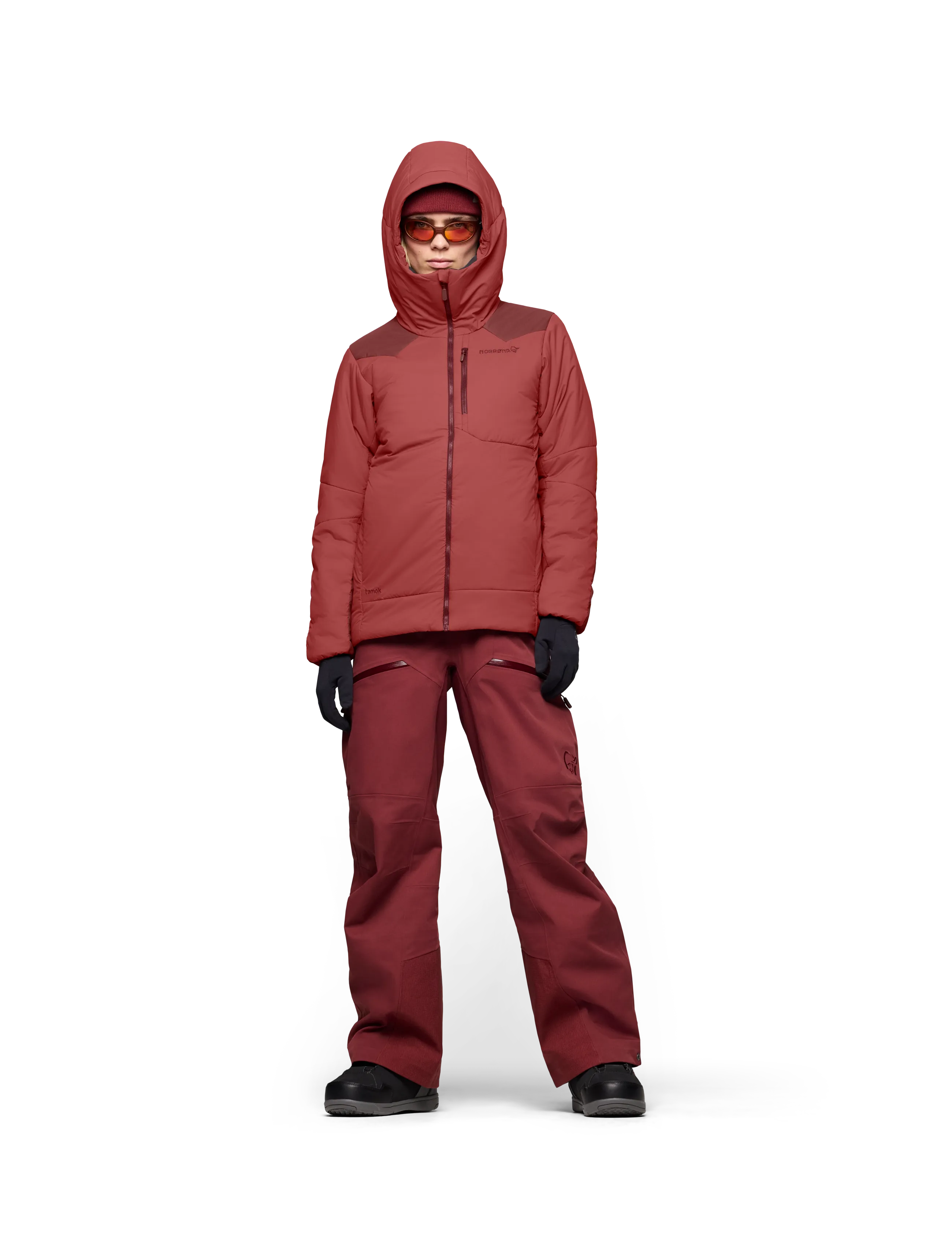 Norrøna - tamok thermo80 Zip Hood W's - ski-kleidung - cowhide/port - 0