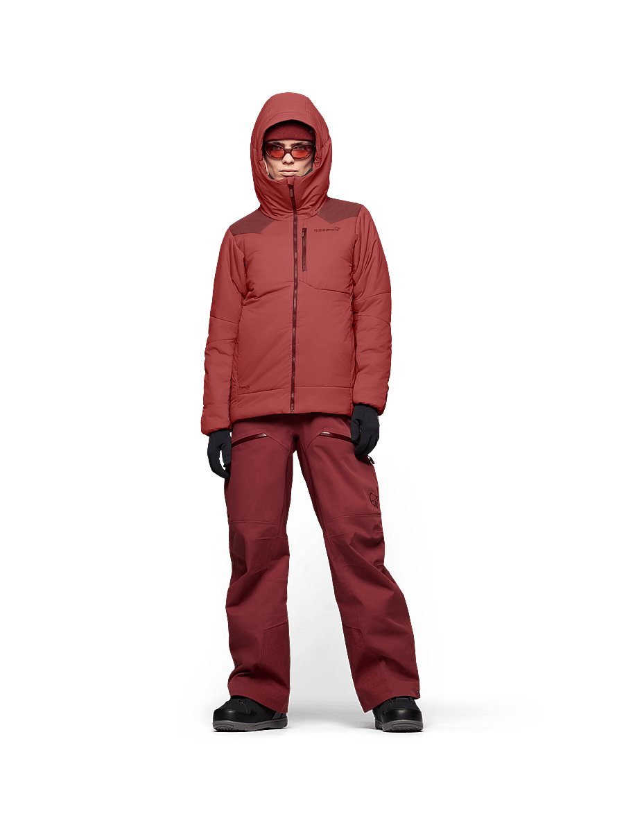 Norrøna - tamok thermo80 Zip Hood W's - ski-kleidung - cowhide/port - 0