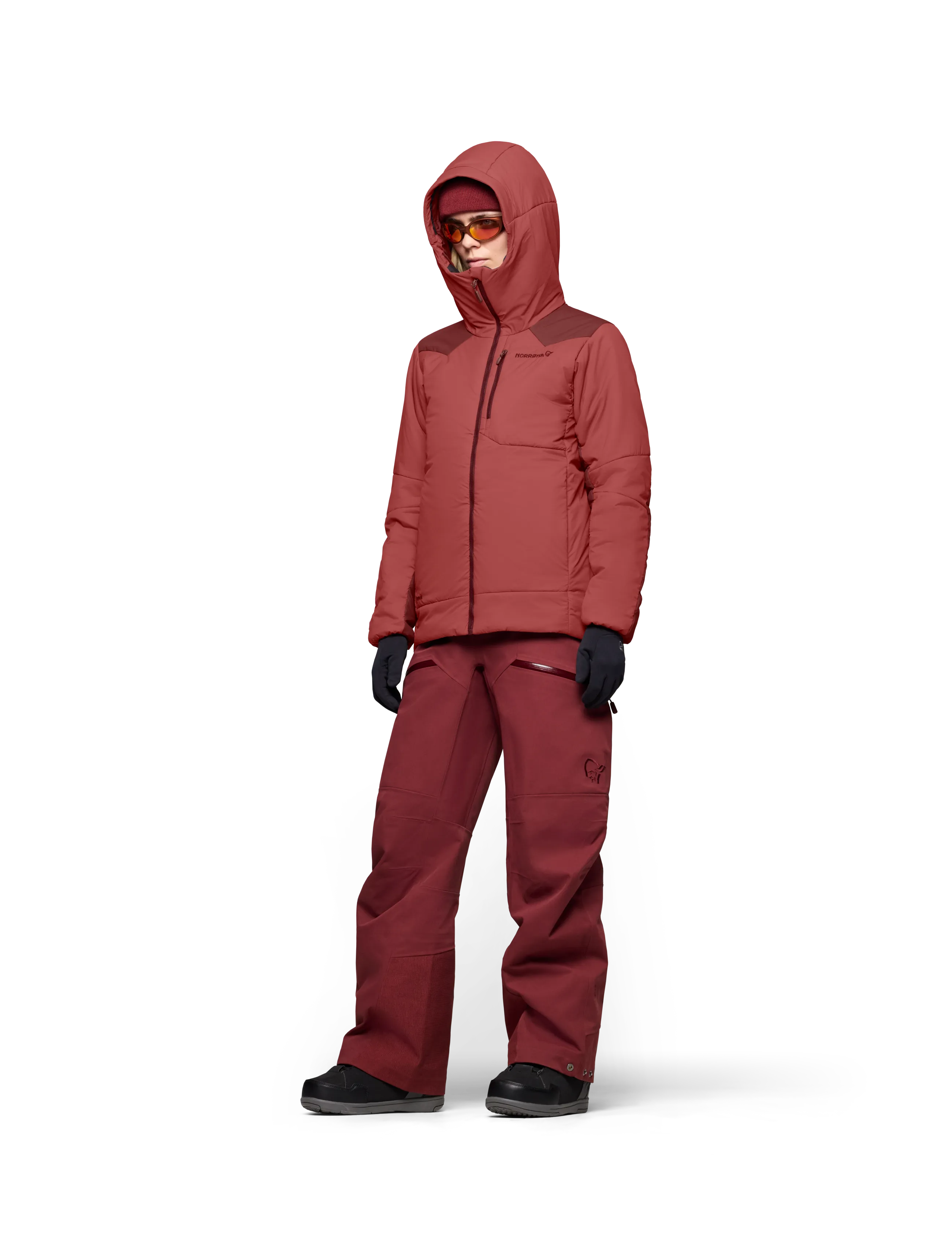 Norrøna - tamok thermo80 Zip Hood W's - ski-kleidung - cowhide/port - 5