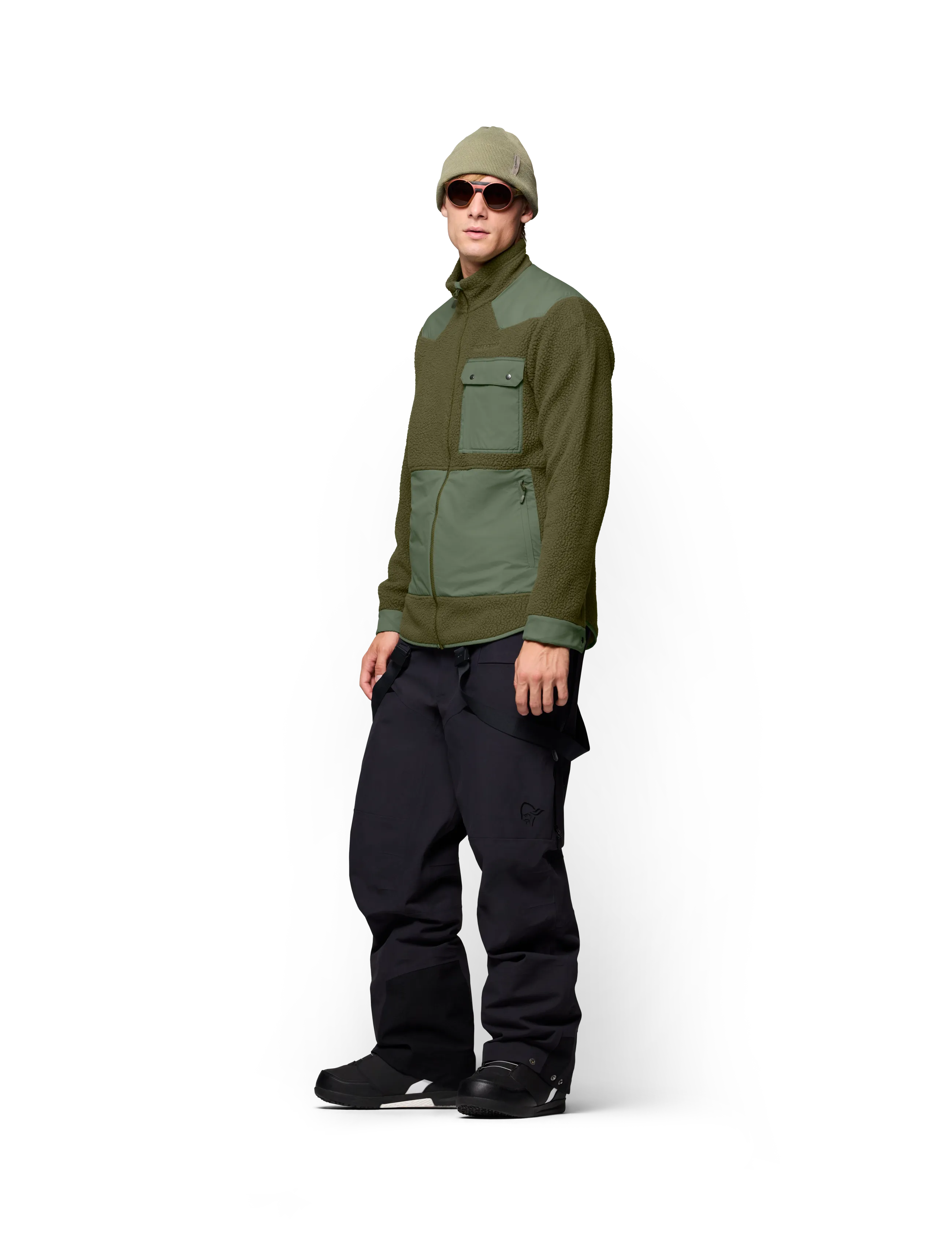 Norrøna - tamok warm3 Jacket M's - fleece & midlayer - olive night/deep lichen green - 4