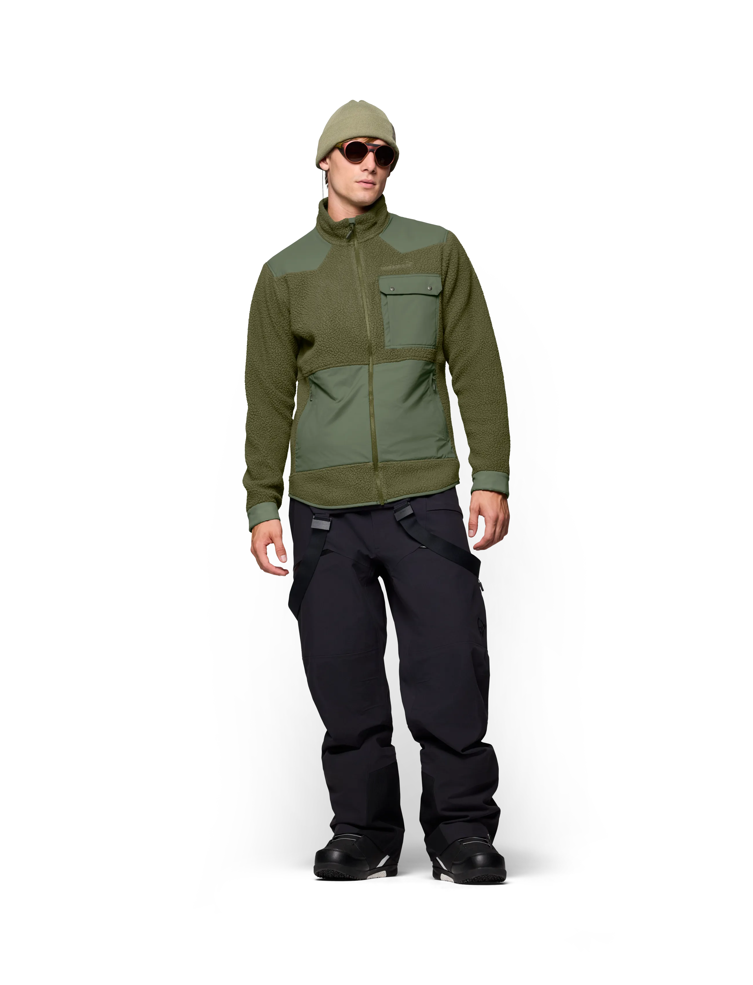 Norrøna - tamok warm3 Jacket M's - fleece & midlayer - olive night/deep lichen green - 5