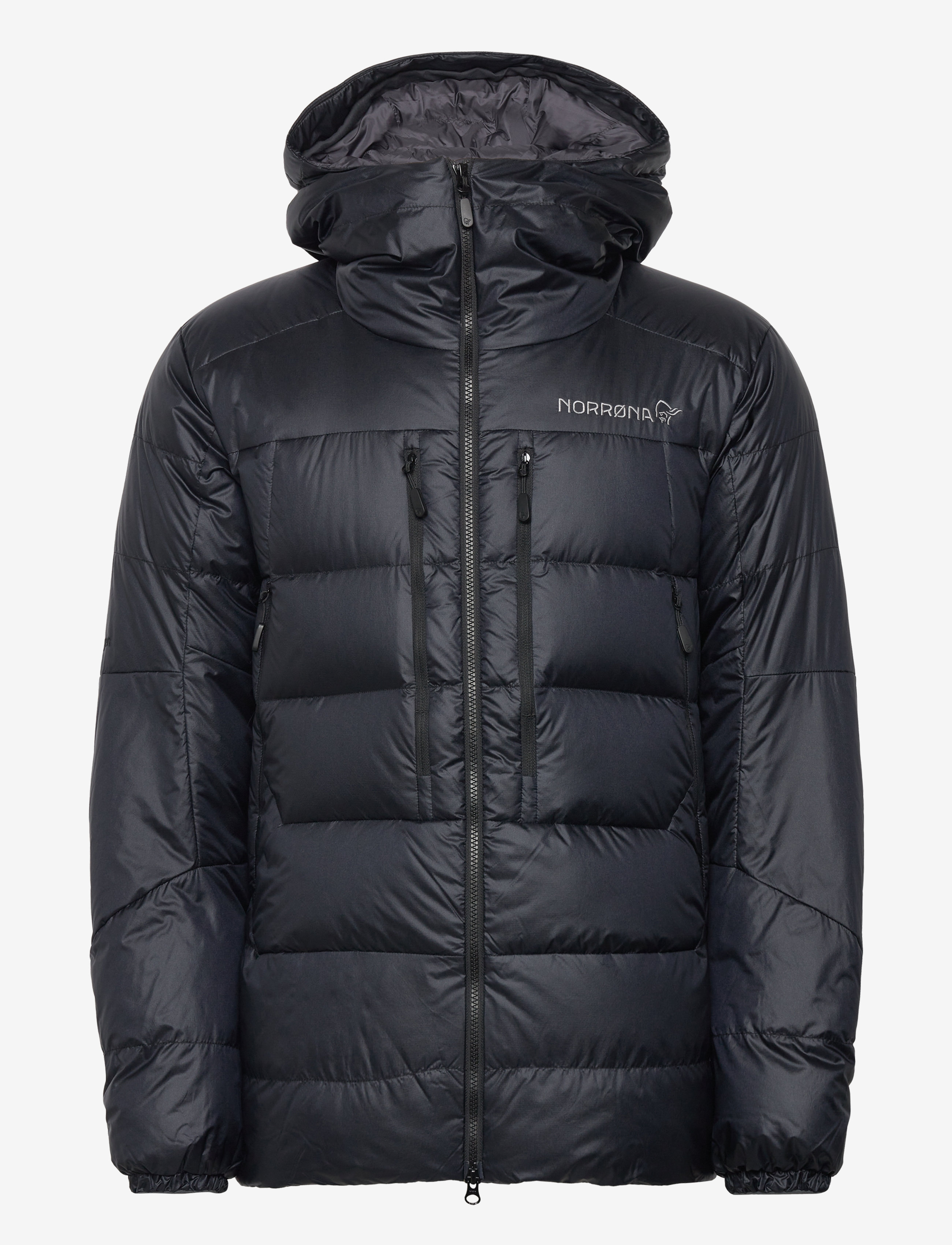 Norrøna trollveggen down800 Hood M's - Winterjacken - CAVIAR BLACK / black