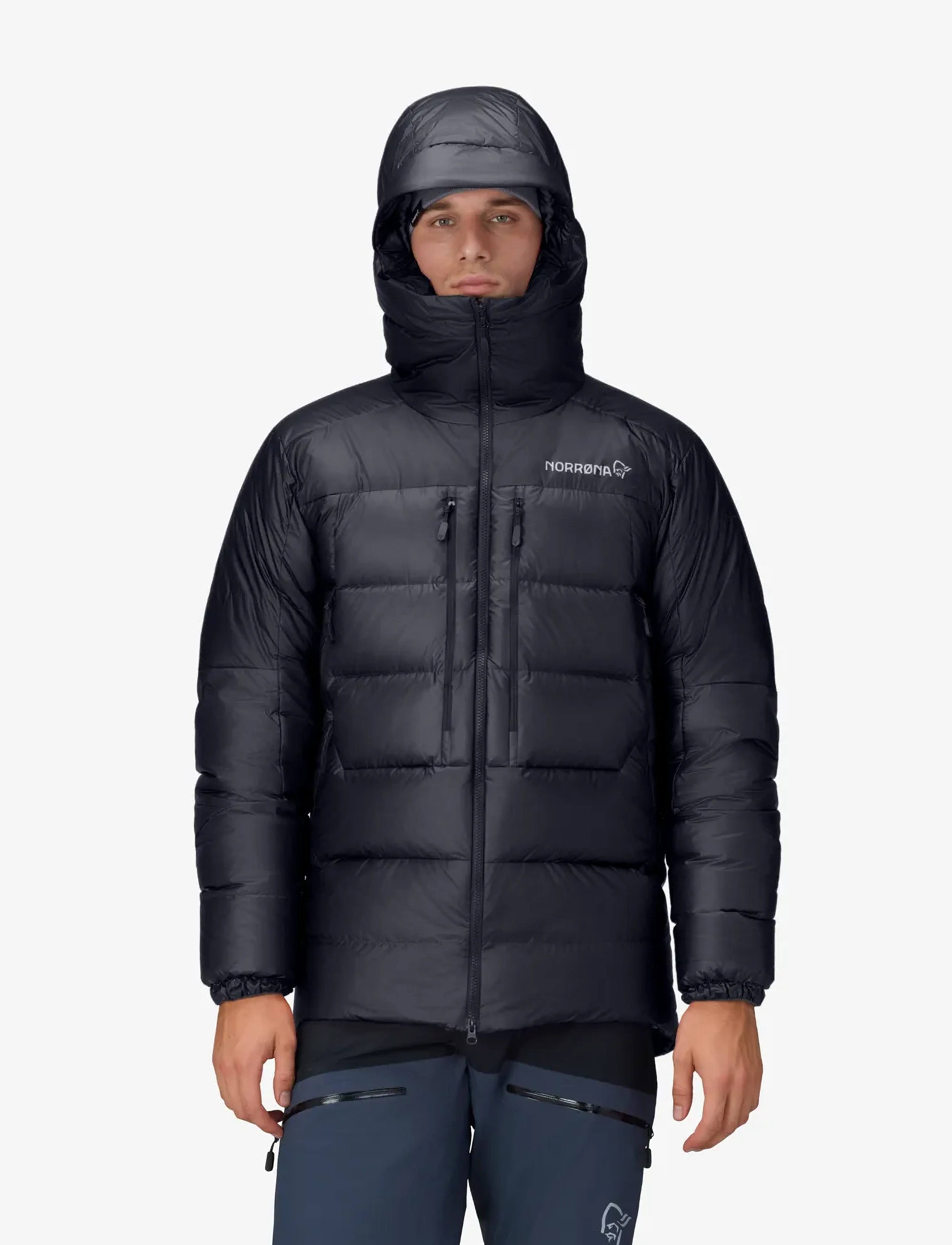 Norrøna Trollveggen Down800 Hood M's, L, Sport Jackets, Schwarz - Outdoor Männerswear