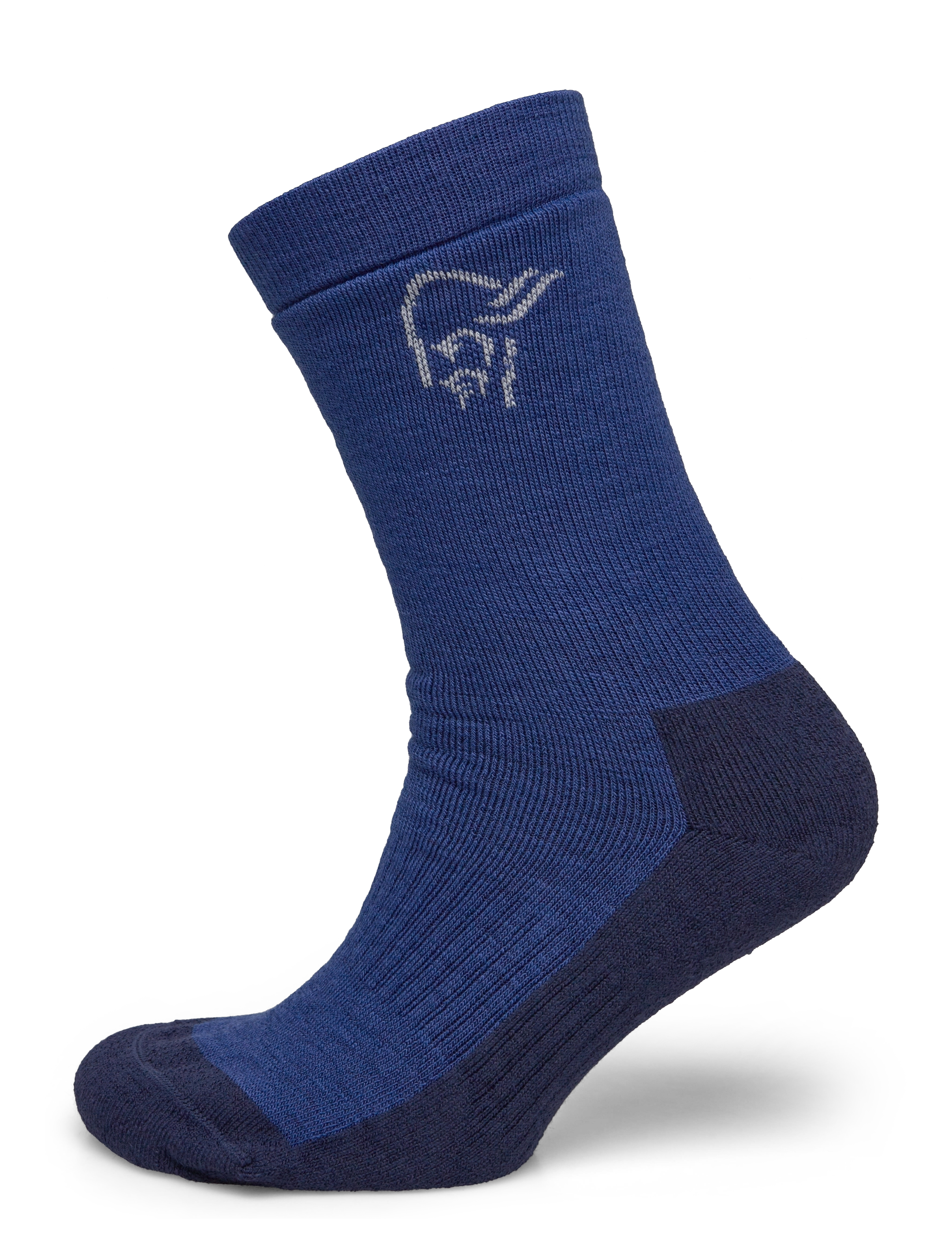 Norrøna Trollveggen Heavy Merinoull Socks, 43-45, Blue, Sokker > Almindelige Sokker, Dame