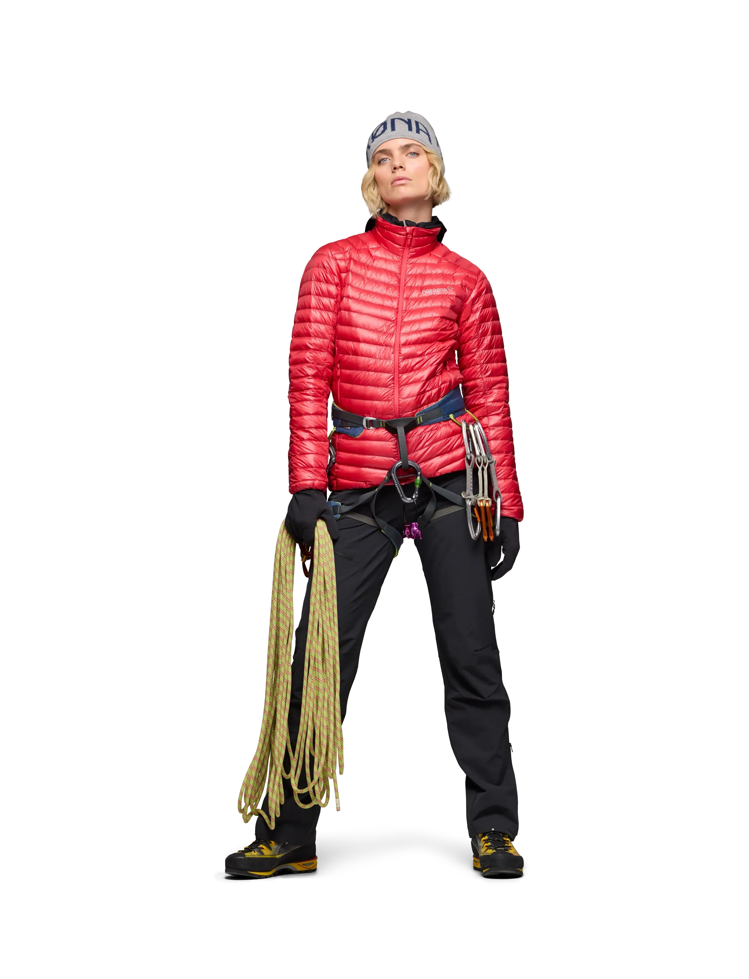 Norrøna - trollveggen down800 super light Jacket W's - vinterjakker - watermelon - 4