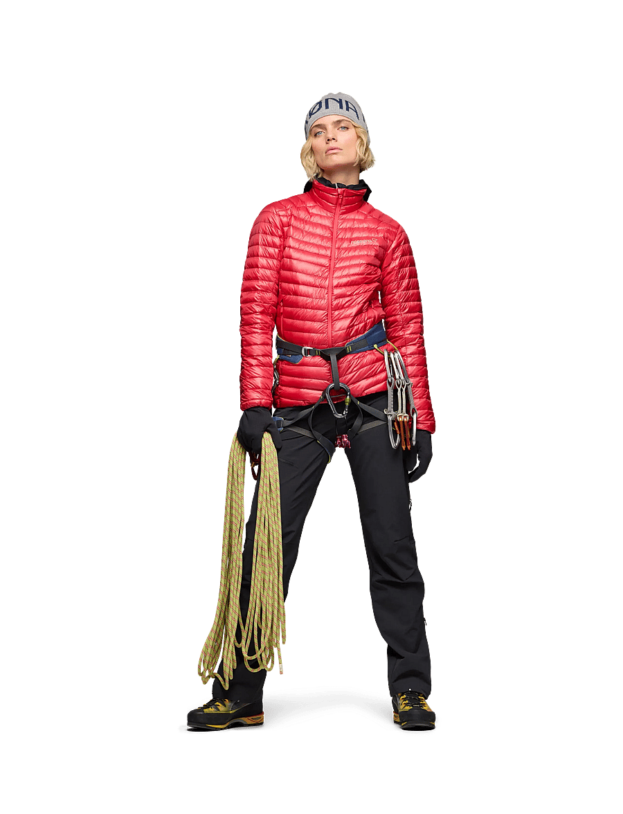 Norrøna - trollveggen down800 super light Jacket W's - vinterjakker - watermelon - 4