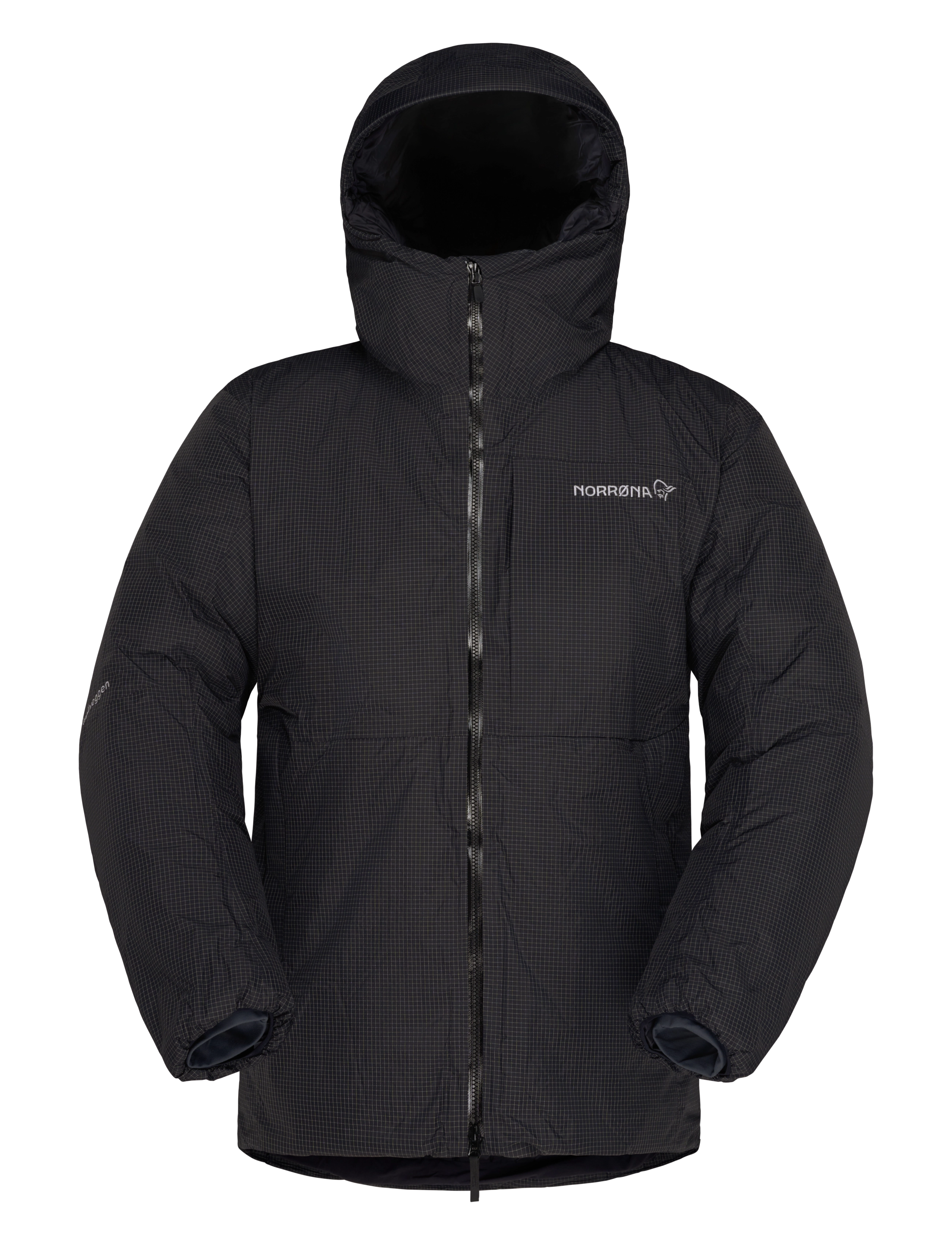 Norrøna trollveggen dri2 down800 Zip Hood M's - Outdoor jackets - CAVIAR BLACK / black