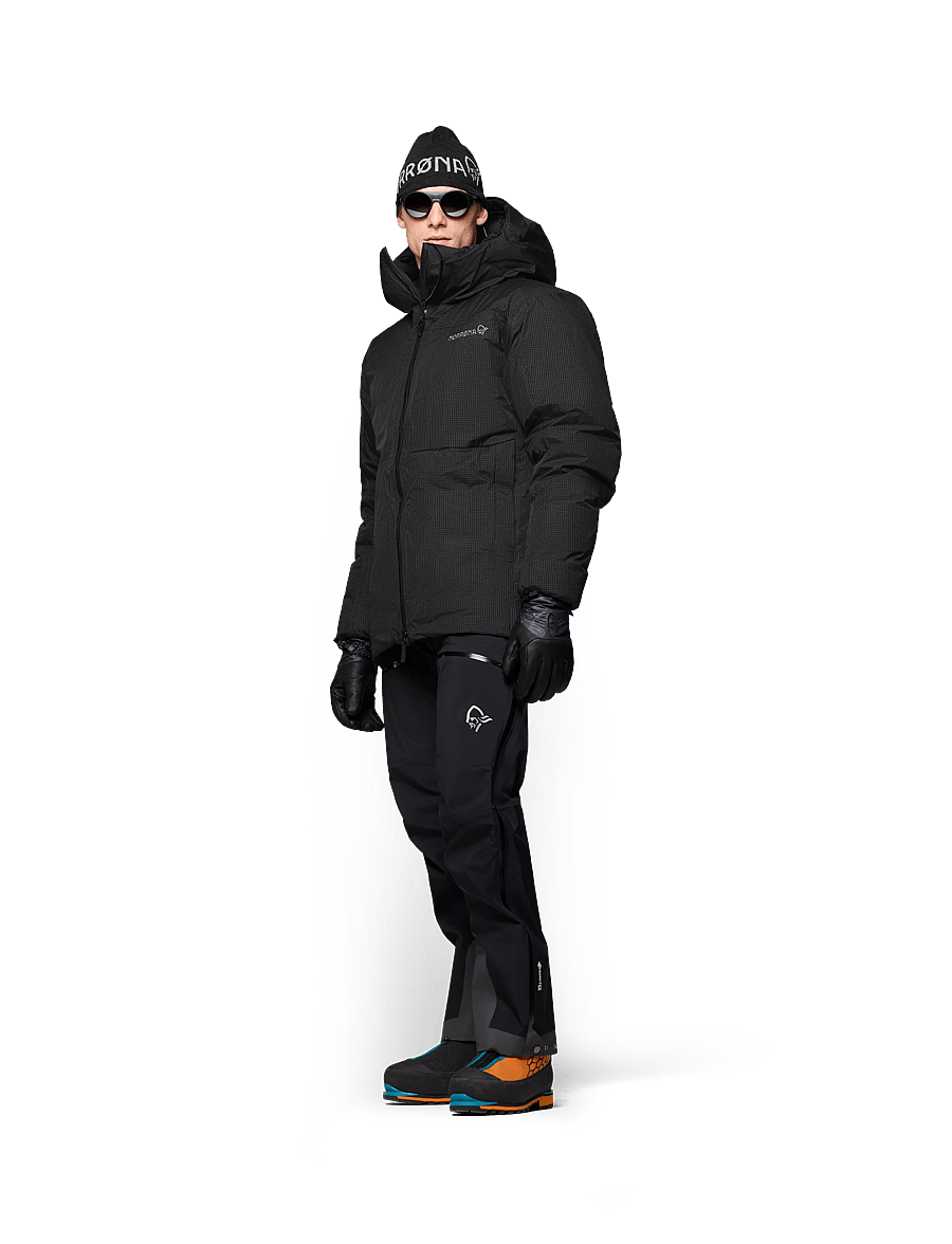 Norrøna - trollveggen dri2 down800 Zip Hood M's - outdoor jacken - caviar black - 0