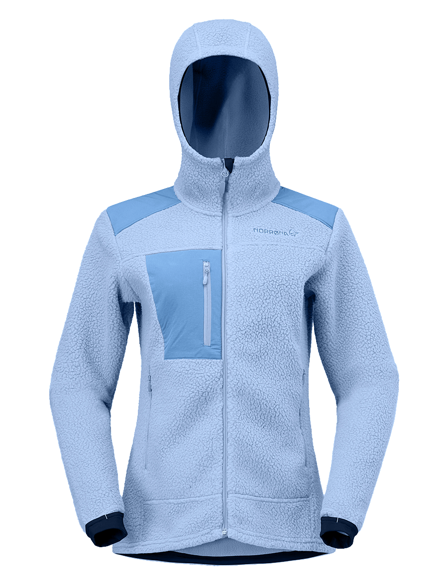Norrøna - trollveggen warm3 Zip Hood W's - overdele - cashmere blue/allure - 1