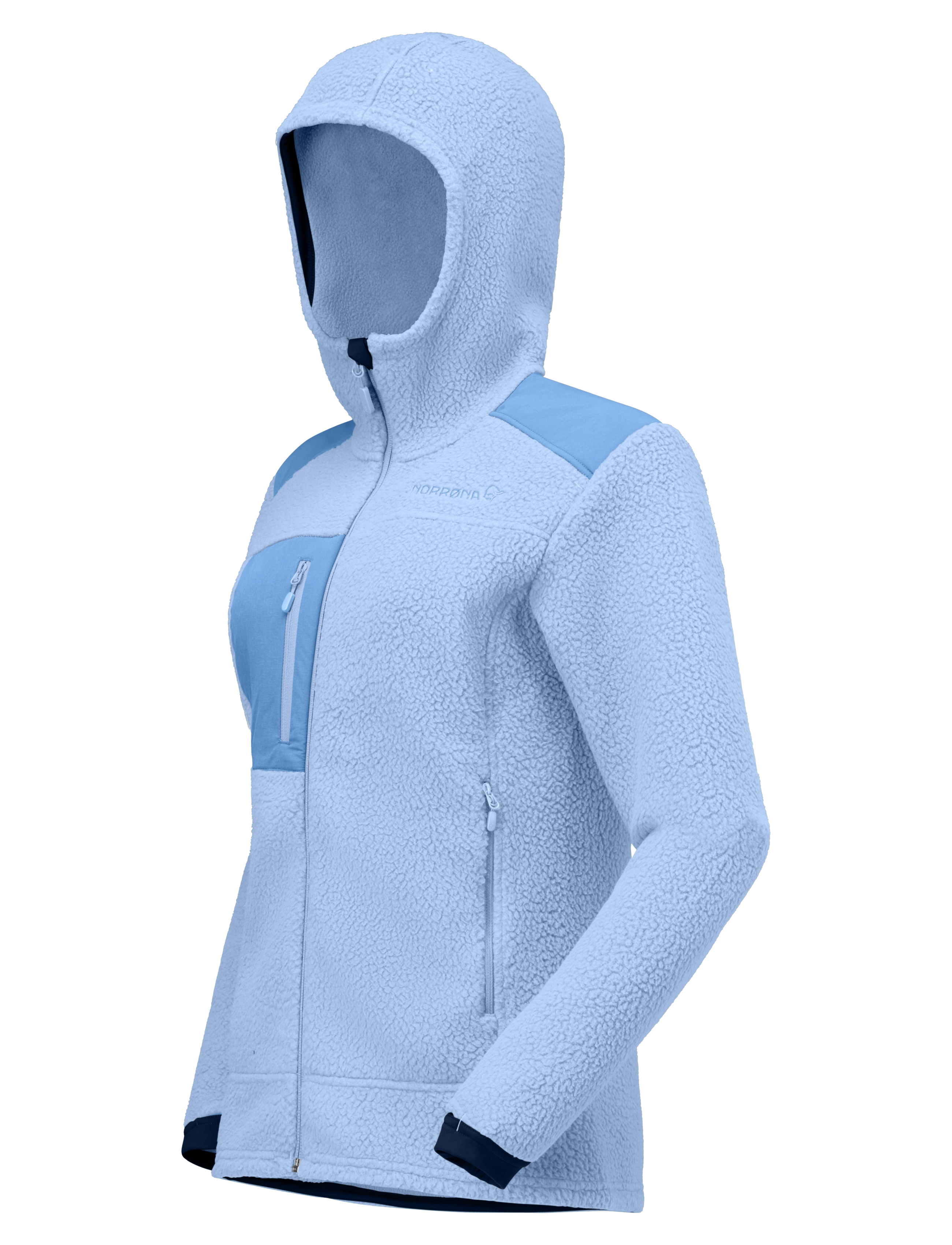 Norrøna - trollveggen warm3 Zip Hood W's - overdele - cashmere blue/allure - 2