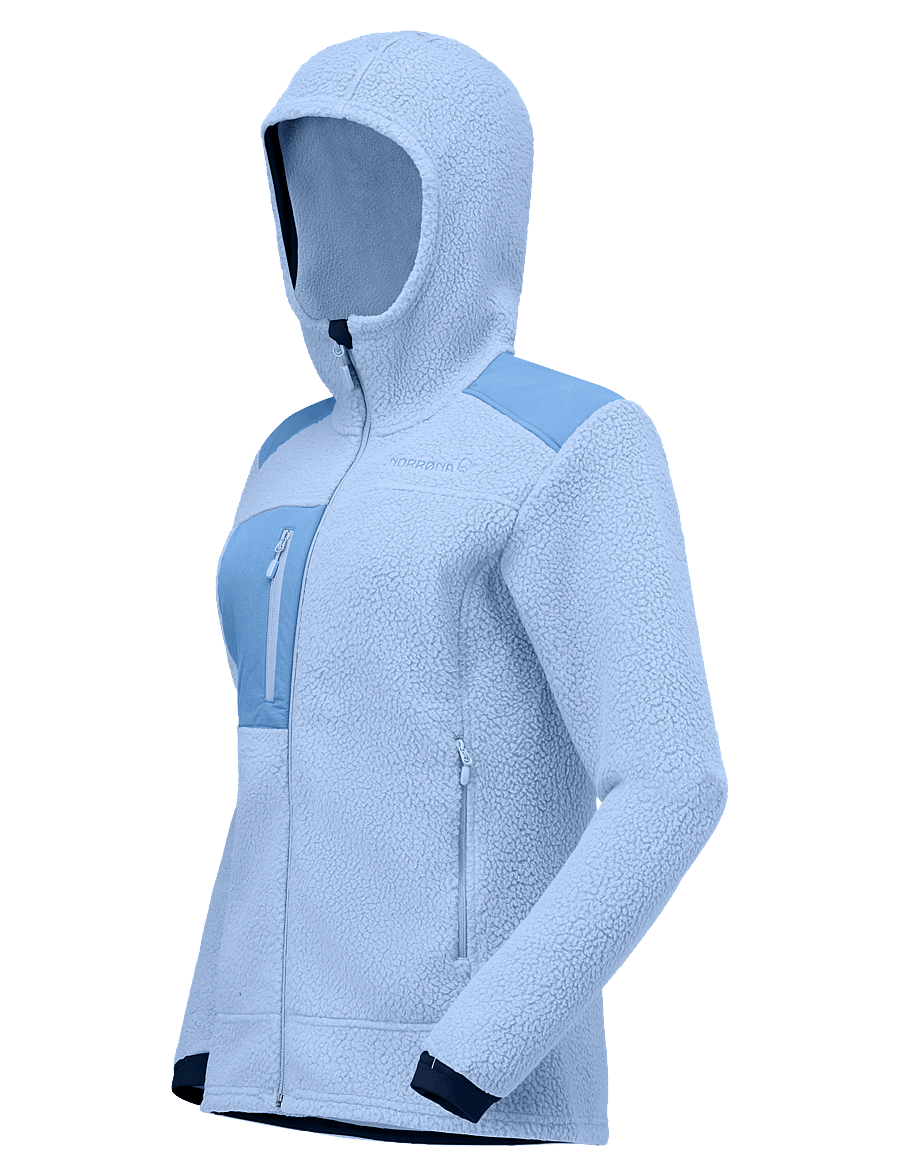 Norrøna - trollveggen warm3 Zip Hood W's - overdele - cashmere blue/allure - 2
