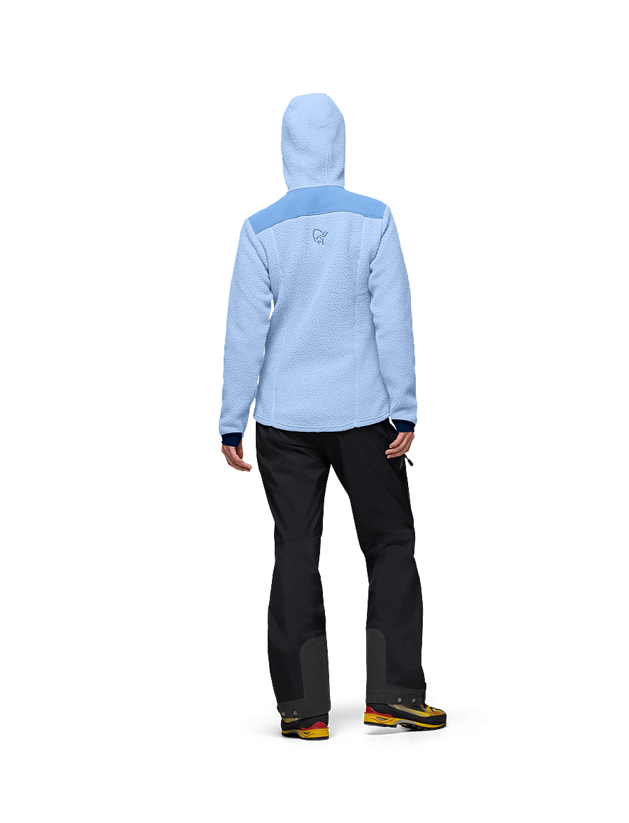 Norrøna - trollveggen warm3 Zip Hood W's - overdele - cashmere blue/allure - 4