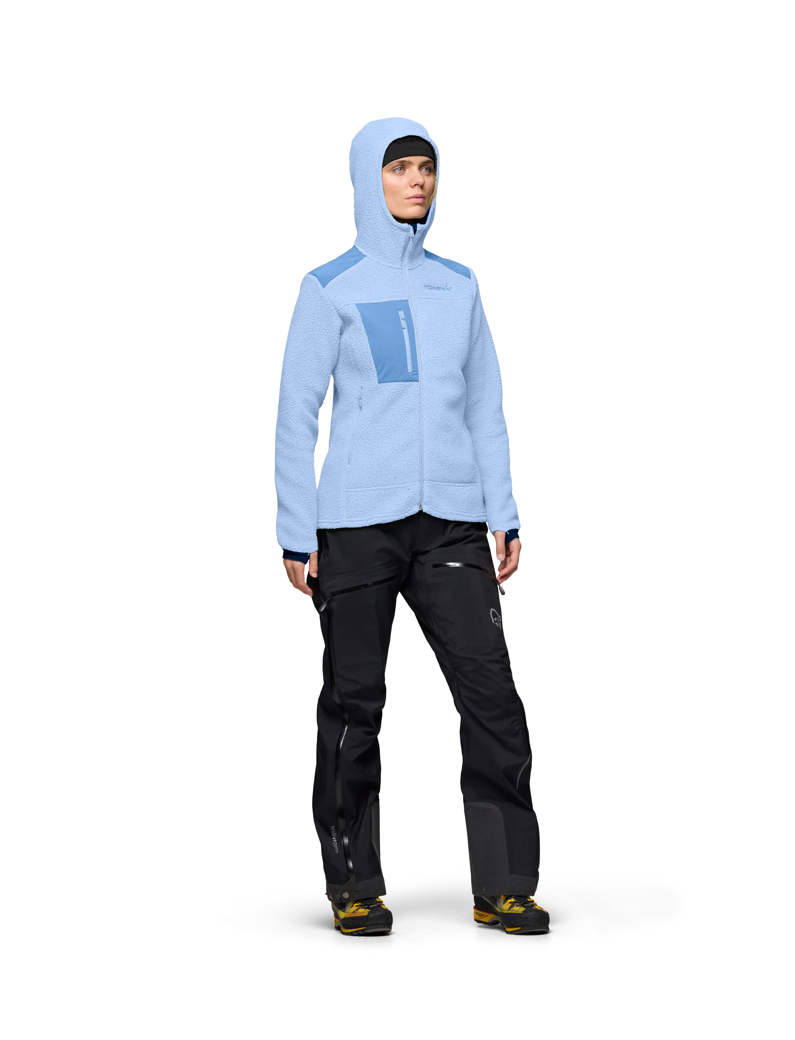 Norrøna - trollveggen warm3 Zip Hood W's - overdele - cashmere blue/allure - 5