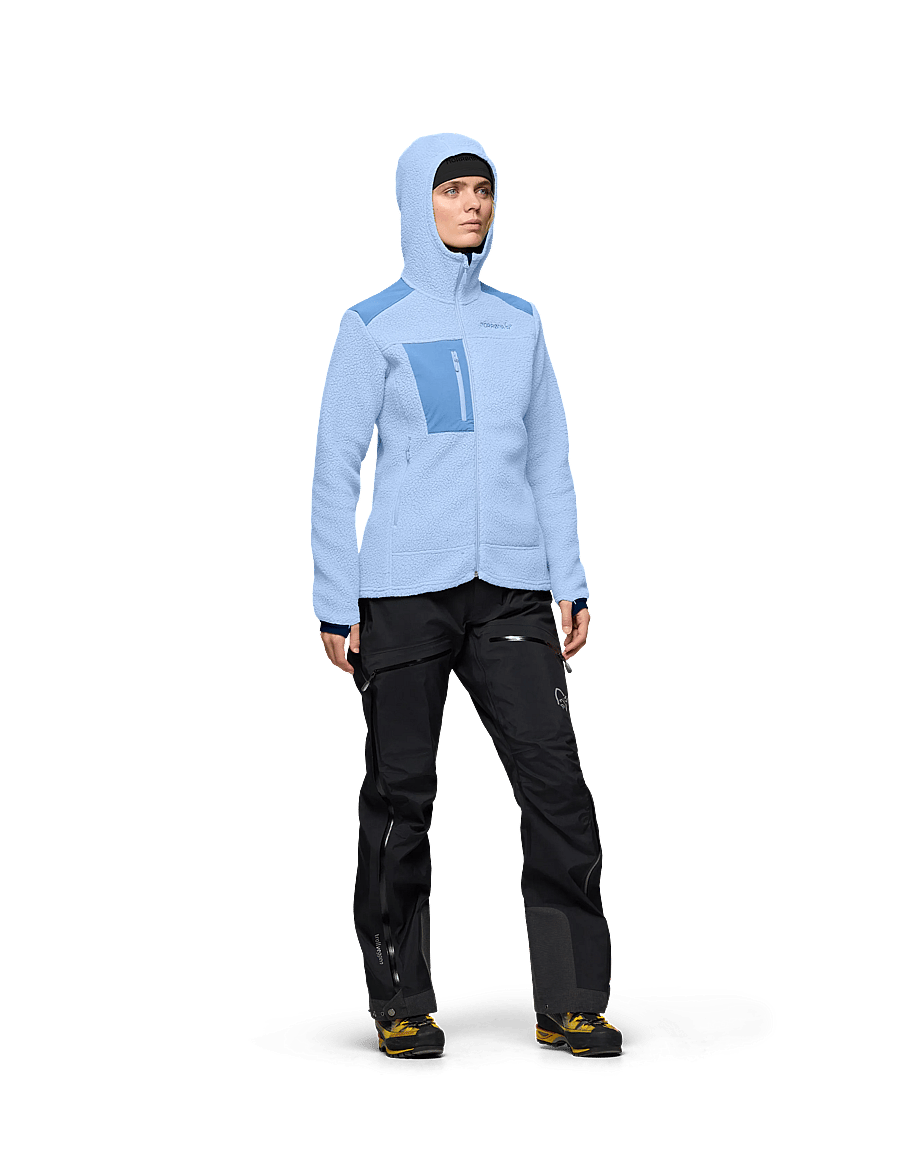 Norrøna - trollveggen warm3 Zip Hood W's - overdele - cashmere blue/allure - 5