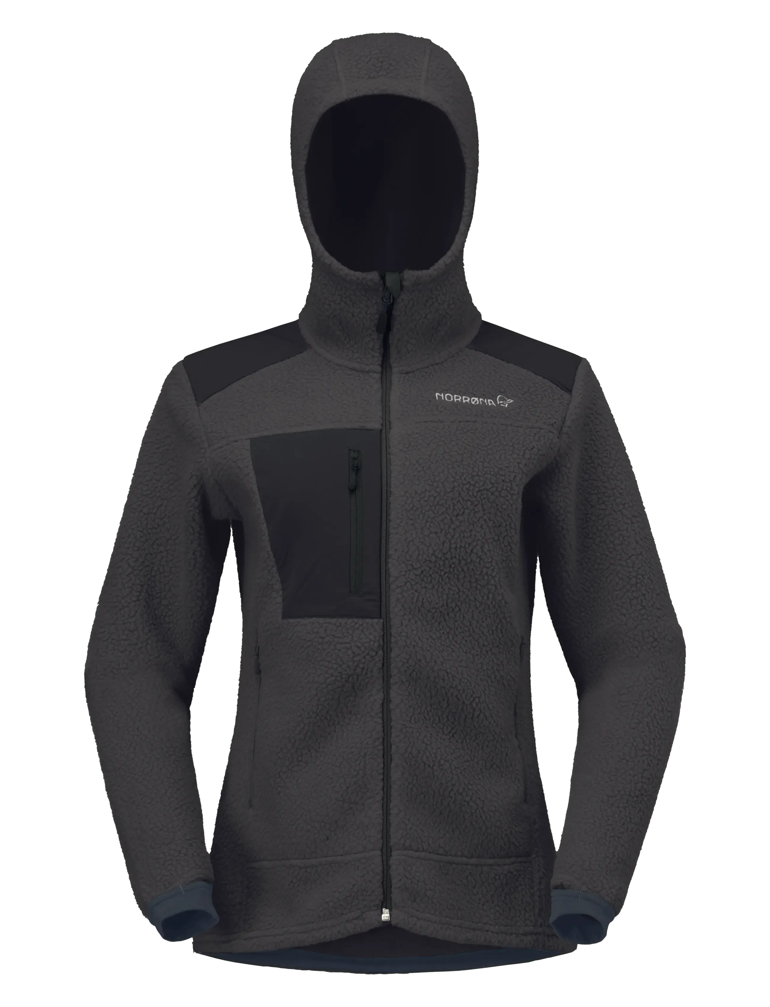 Norrøna - trollveggen warm3 Zip Hood W's - tops - phantom - 1