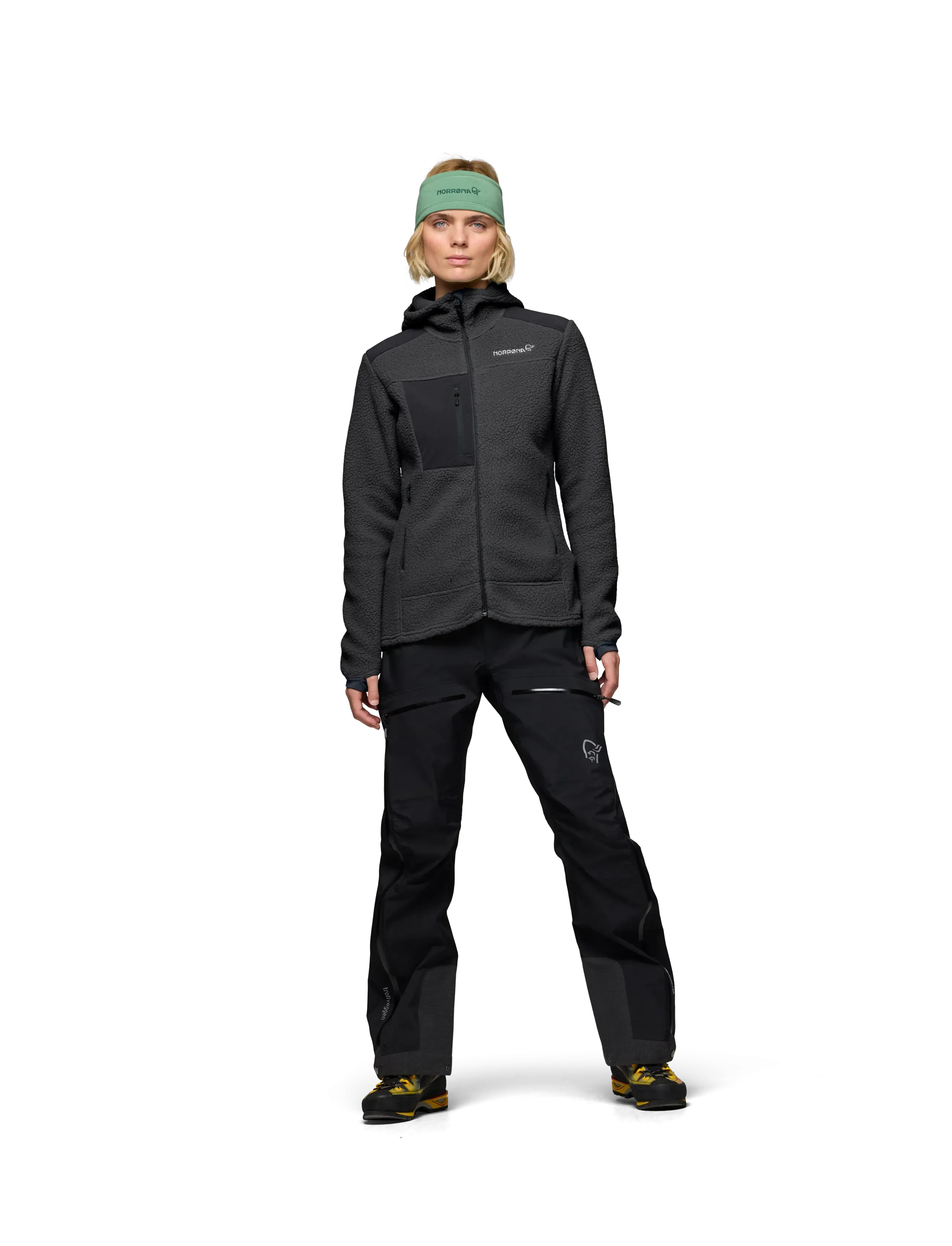 Norrøna Trollveggen Warm3 Zip Hood W's, XS, Sport Clothing, Schwarz - Fleeces & Midlayers, Frauen