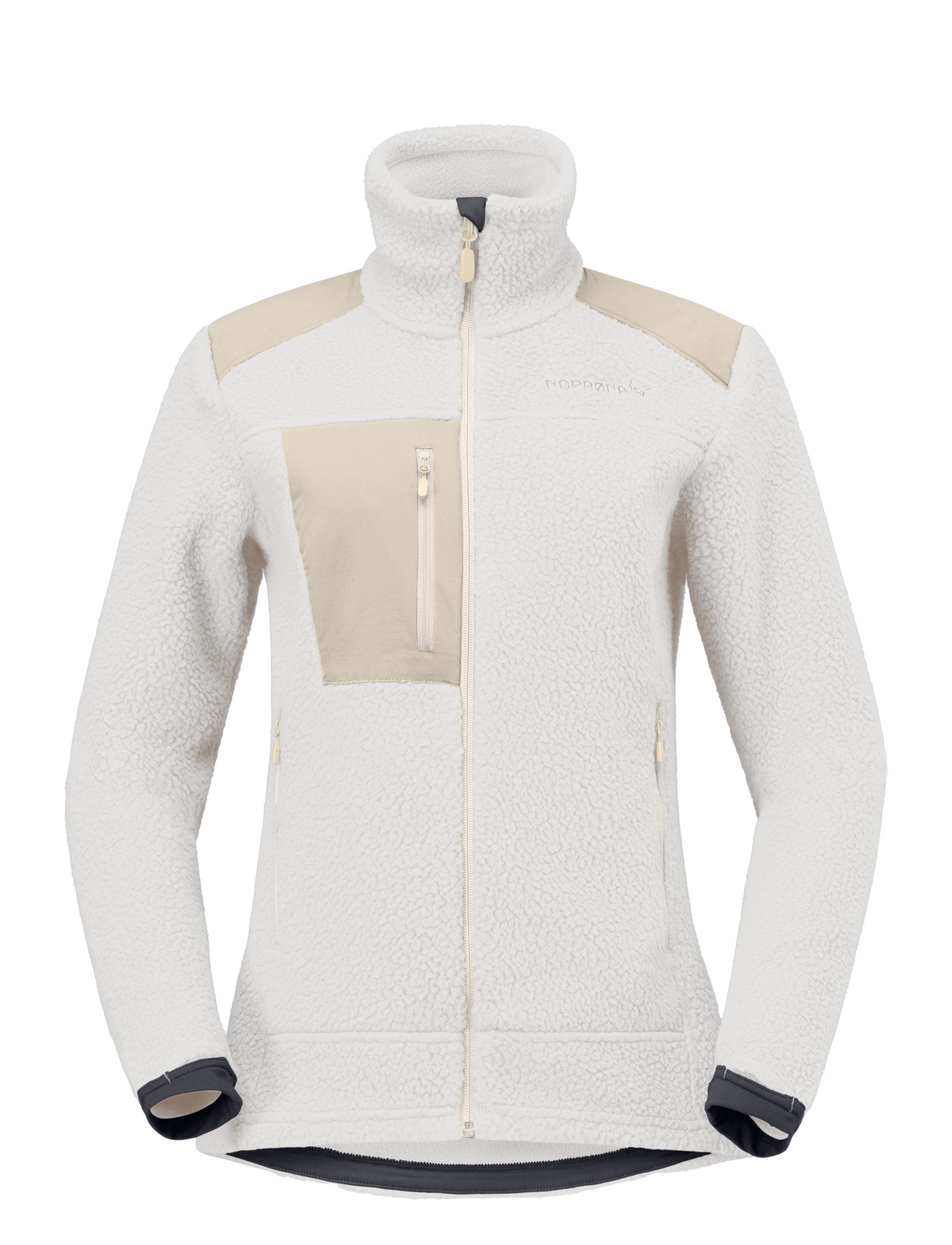 Norrøna trollveggen warm3 Jacket W's - Tøj - WHISPER WHITE/OATMEAL / white