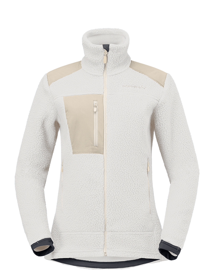 Norrøna - trollveggen warm3 Jacket W's - friluftsjakker - whisper white/oatmeal - 0