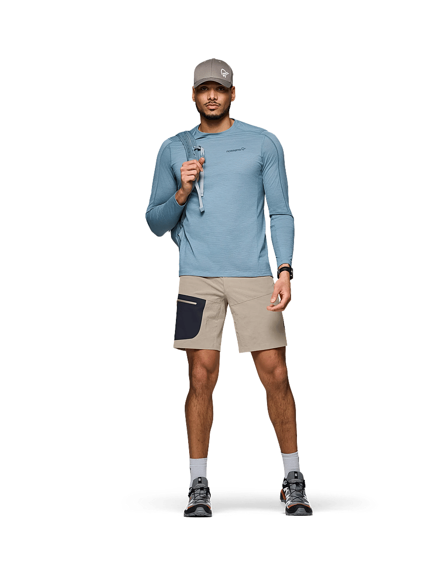 Norrøna - falketind flex1 light Shorts M's - lühikesed vabaõhupüksid - winter twig/caviar black - 0