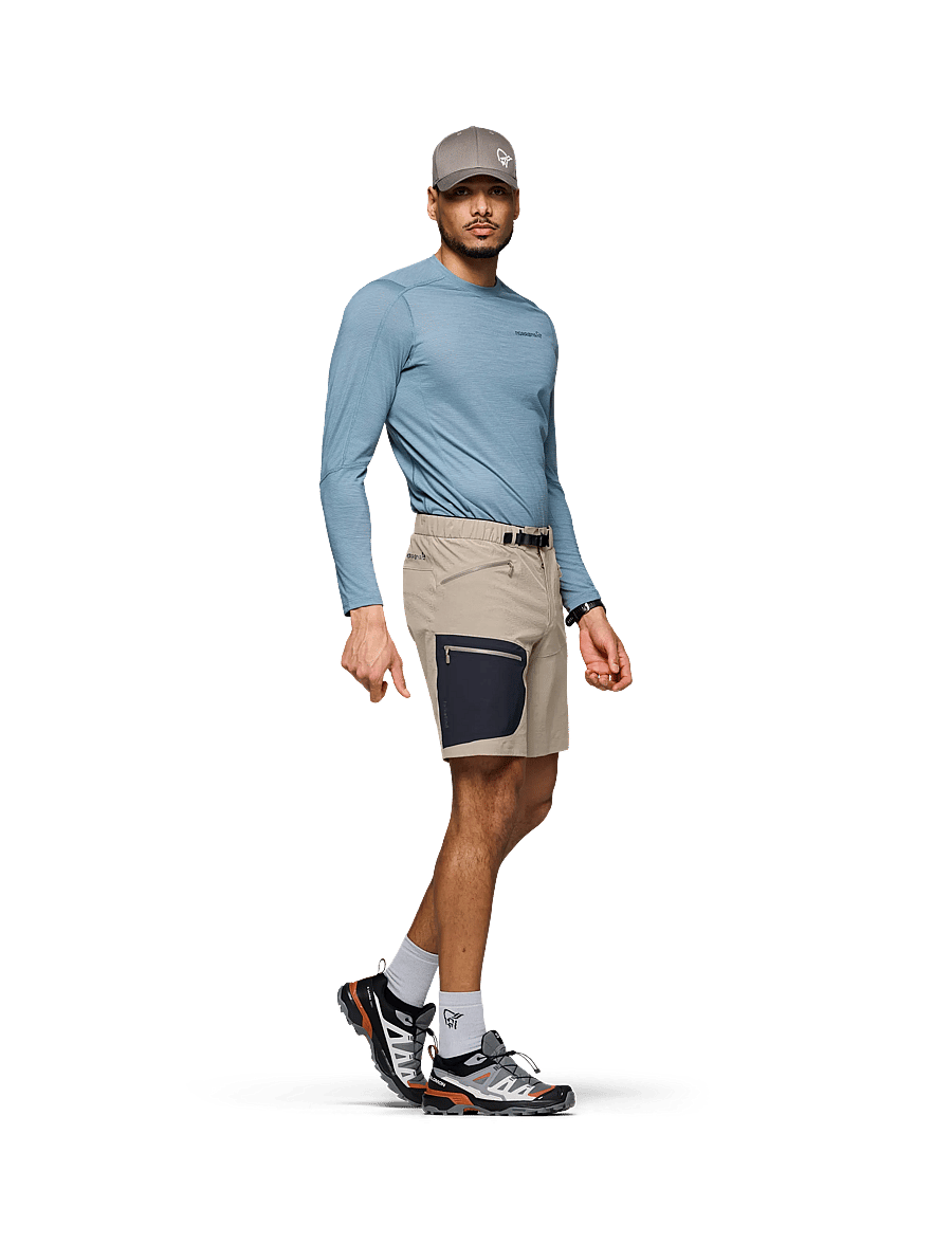 Norrøna - falketind flex1 light Shorts M's - lühikesed vabaõhupüksid - winter twig/caviar black - 4