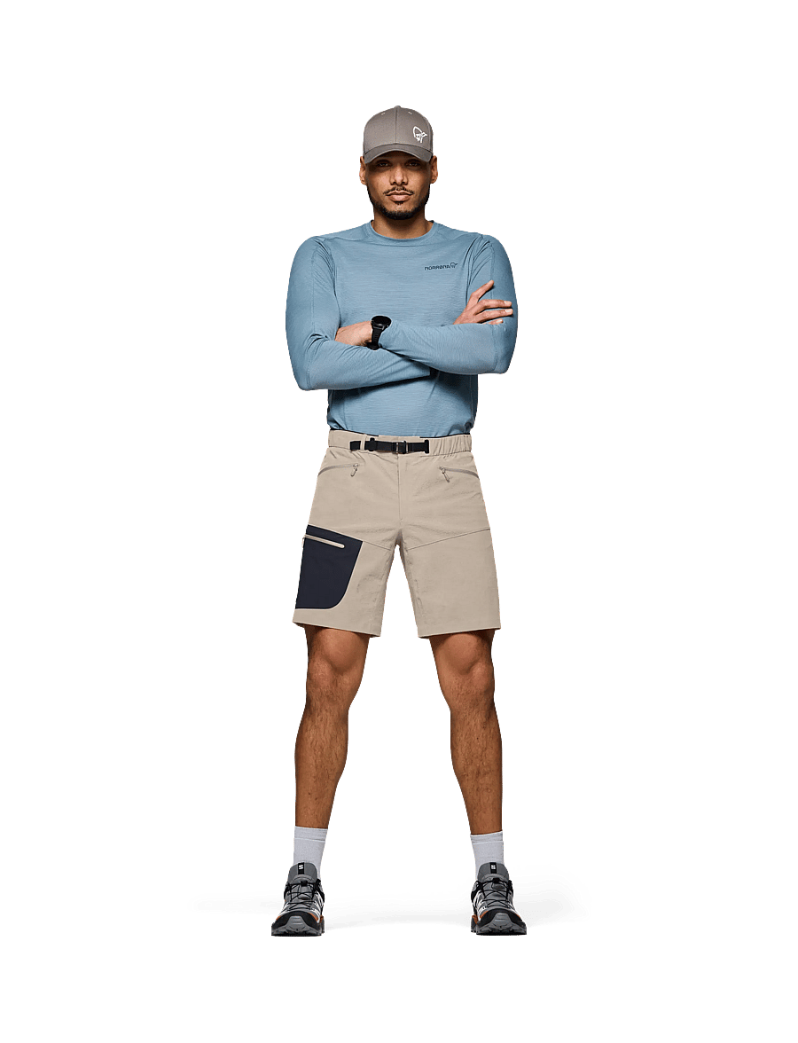 Norrøna - falketind flex1 light Shorts M's - lühikesed vabaõhupüksid - winter twig/caviar black - 5