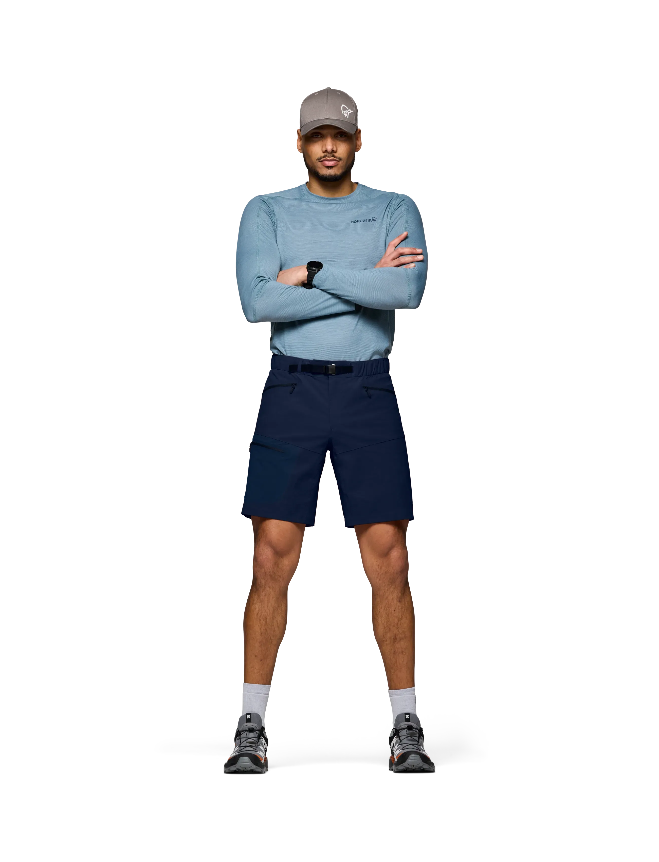 Norrøna Falketind Flex1 Light Shorts M's, Mænd, Lette Tekniske Shorts, Navy, Str: M