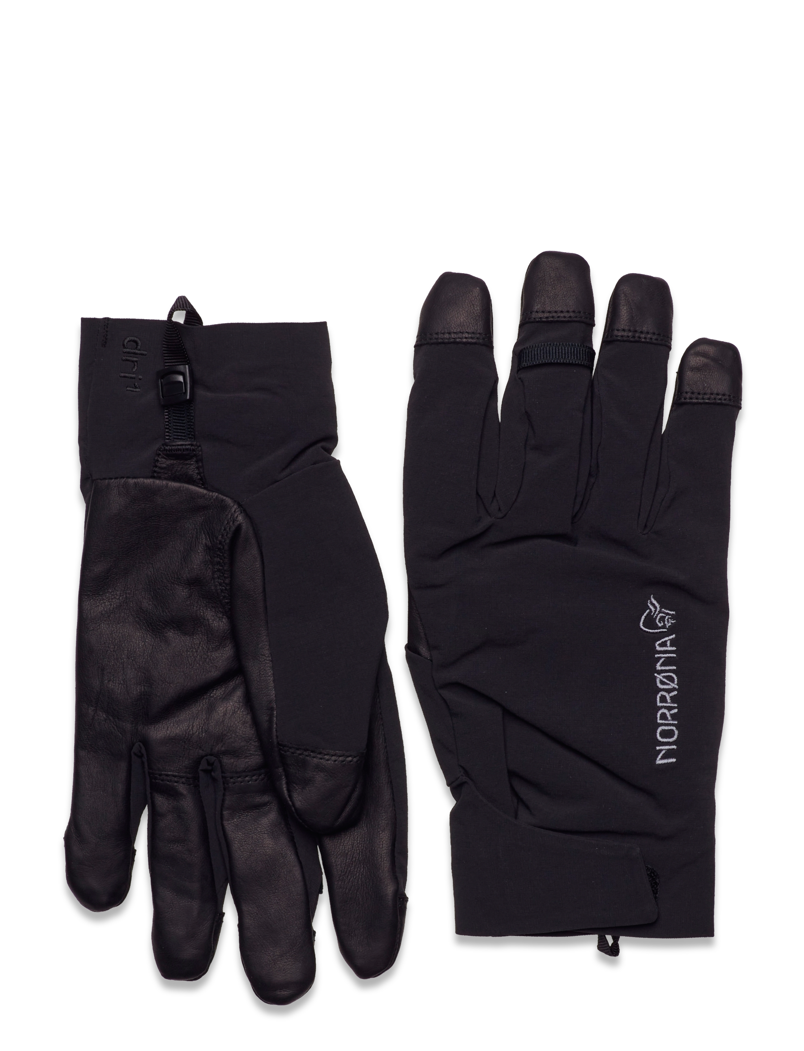 Norrøna Falketind Dri Short Gloves, Kvinder, Korte Tekniske Handsker, Sort, Str: M