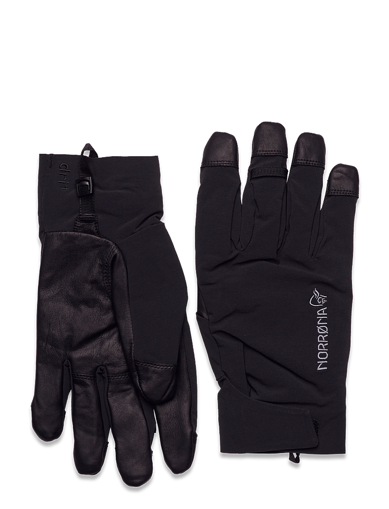 Norrøna - falketind dri short Gloves - pirštinės su pirštais - caviar black - 0