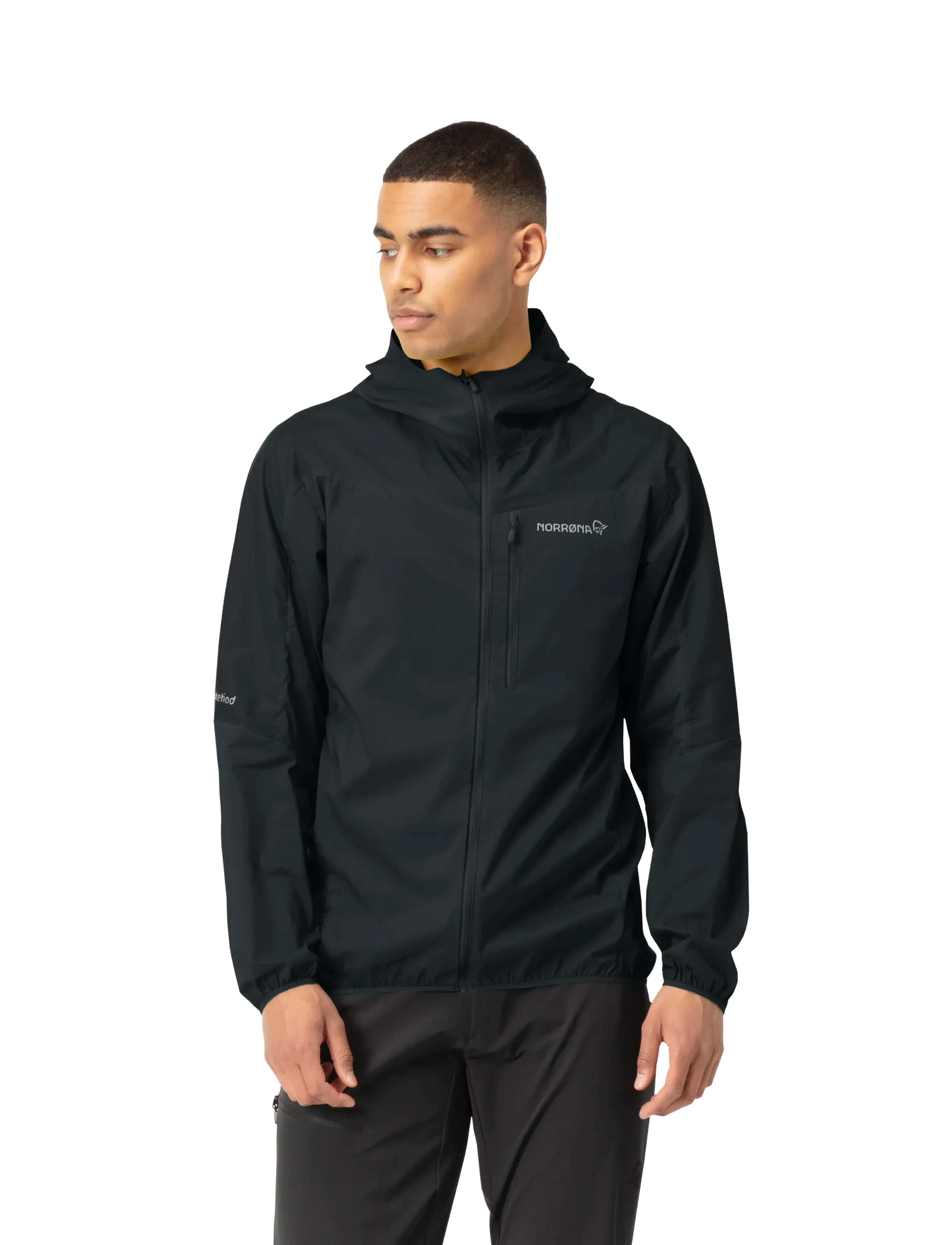 Norrøna Falketind Aero60 Zip Hood M's, L, Oberbekleidung, Schwarz - Sport Jackets, Männerswear
