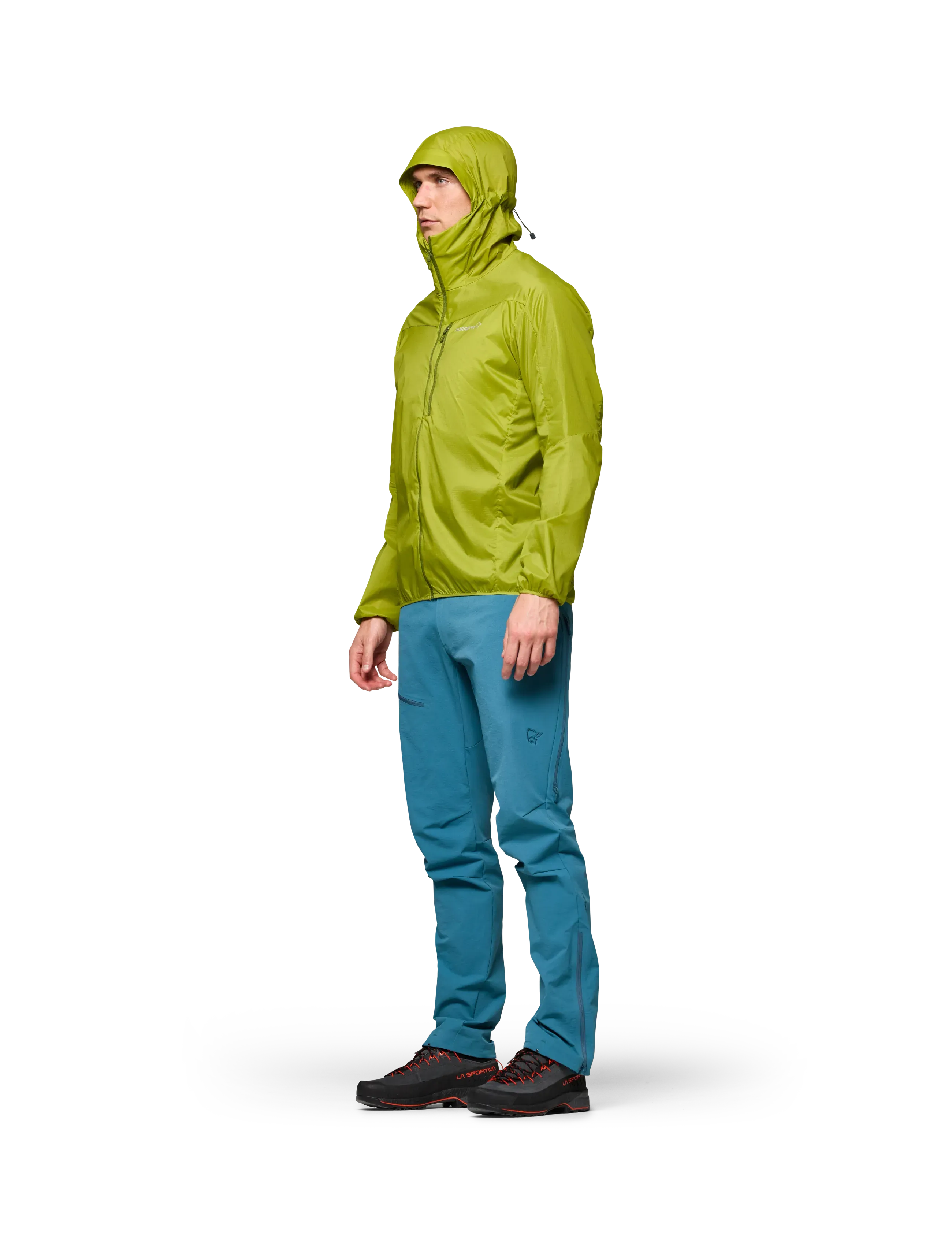 Norrøna - falketind aero60 Zip Hood M's - friluftsjakker - golden lime - 4