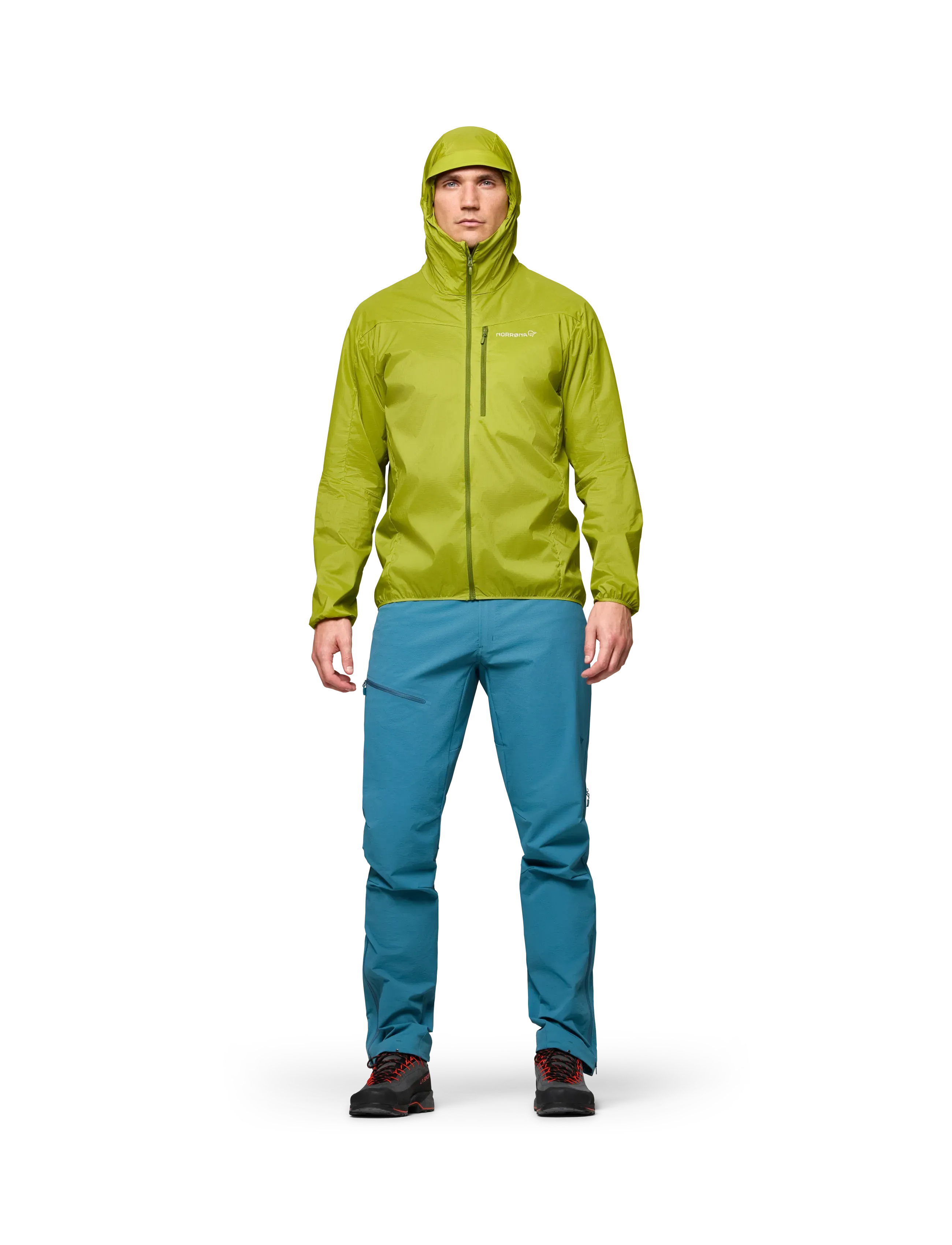 Norrøna - falketind aero60 Zip Hood M's - friluftsjakker - golden lime - 5