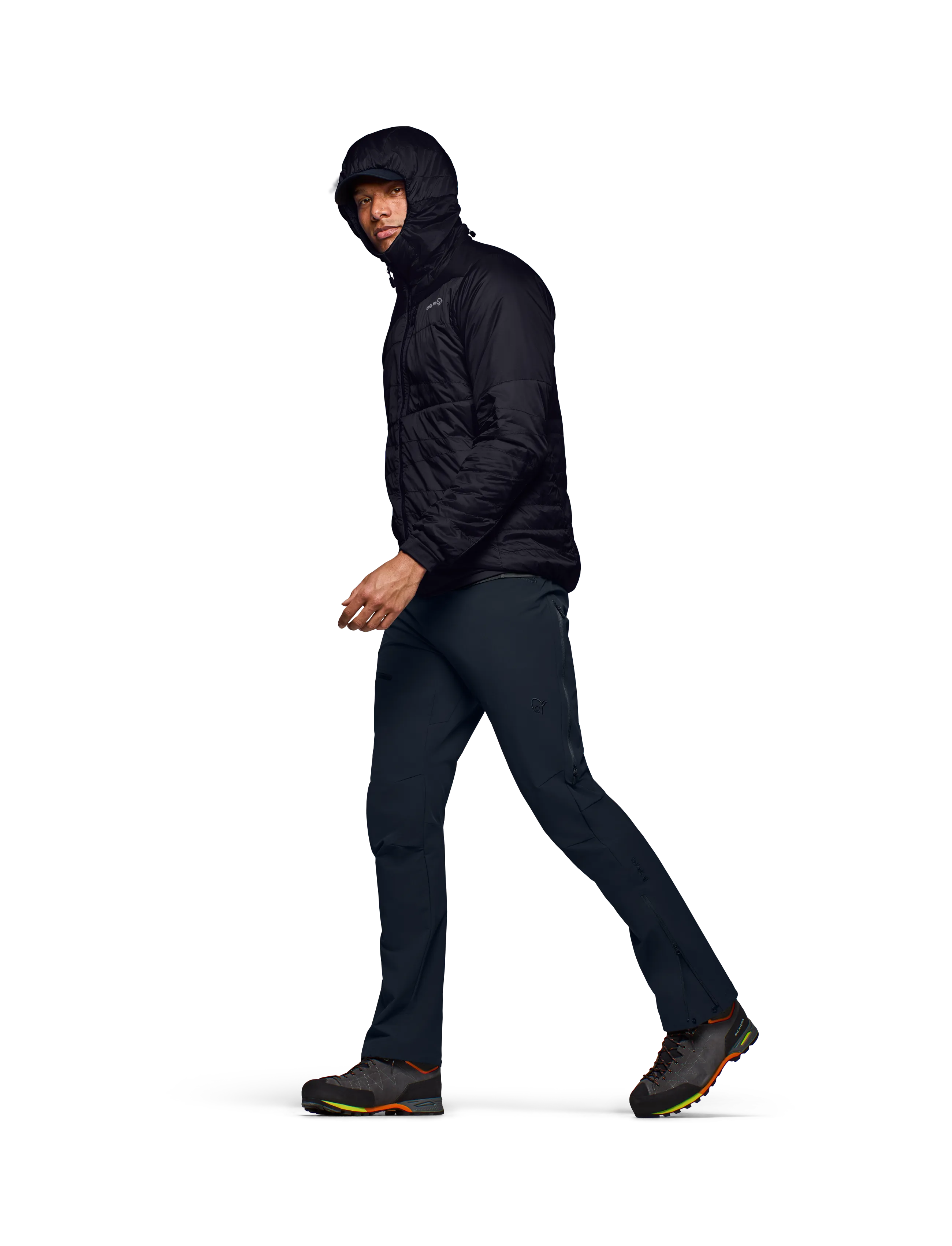 Norrøna - falketind thermo40 Zip Hood M's - outdoor jacken - caviar black - 4