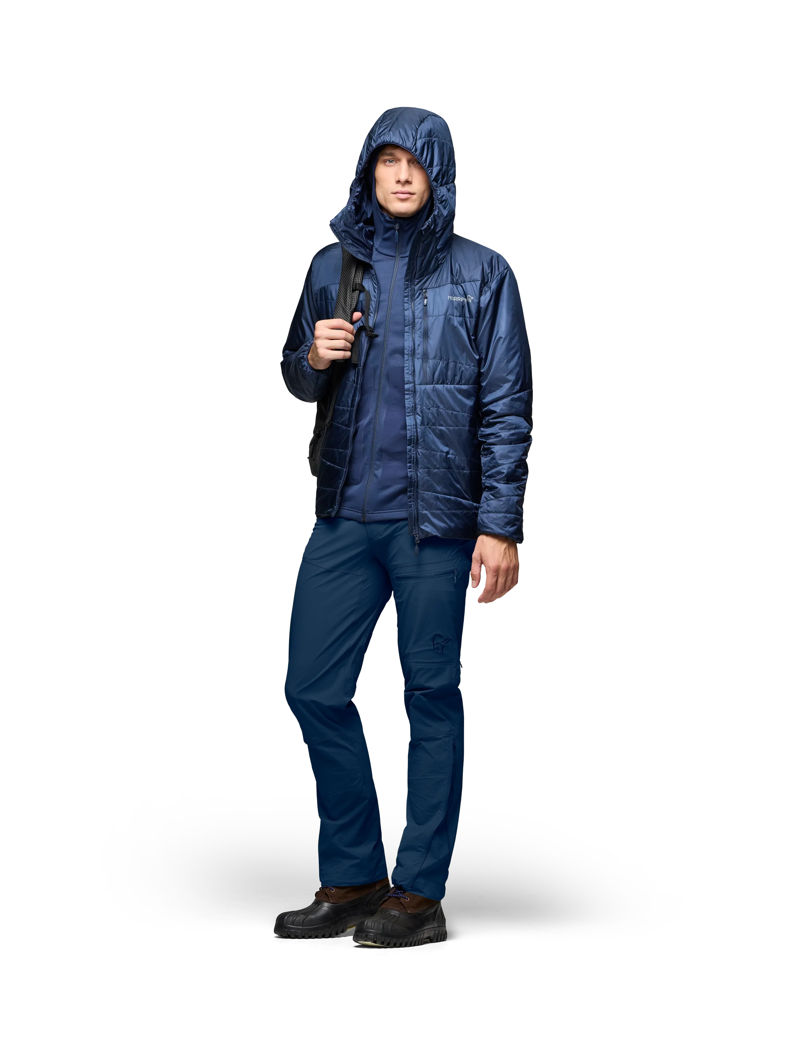 Norrøna - falketind thermo40 Zip Hood M's - friluftsjackor - indigo night - 5