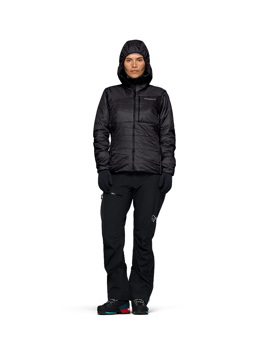 Norrøna - falketind thermo40 Zip Hood W's - friluftsjakker - caviar black - 0